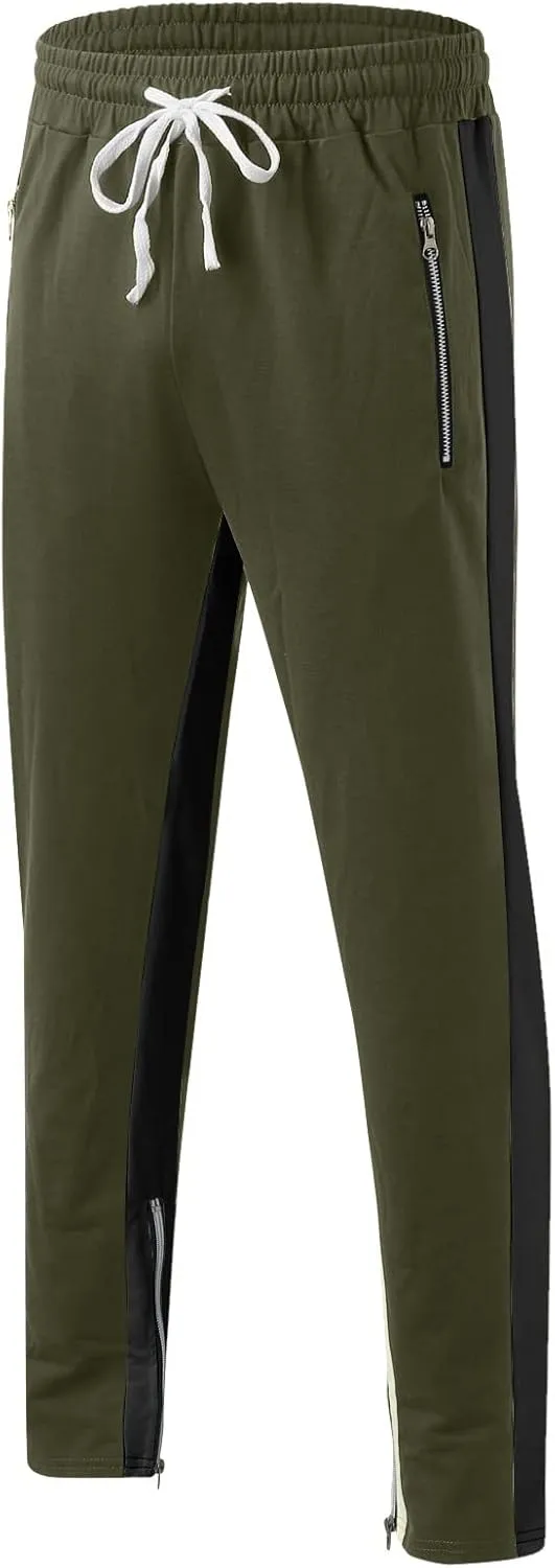 Big and Tall Sweatpants for Men Cargo Sweatpants Stretch Elastic Waist Baggy Workout Jogger Pants Drawstring Straight