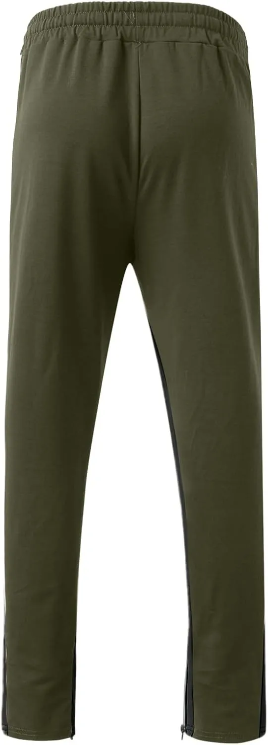 Big and Tall Sweatpants for Men Cargo Sweatpants Stretch Elastic Waist Baggy Workout Jogger Pants Drawstring Straight