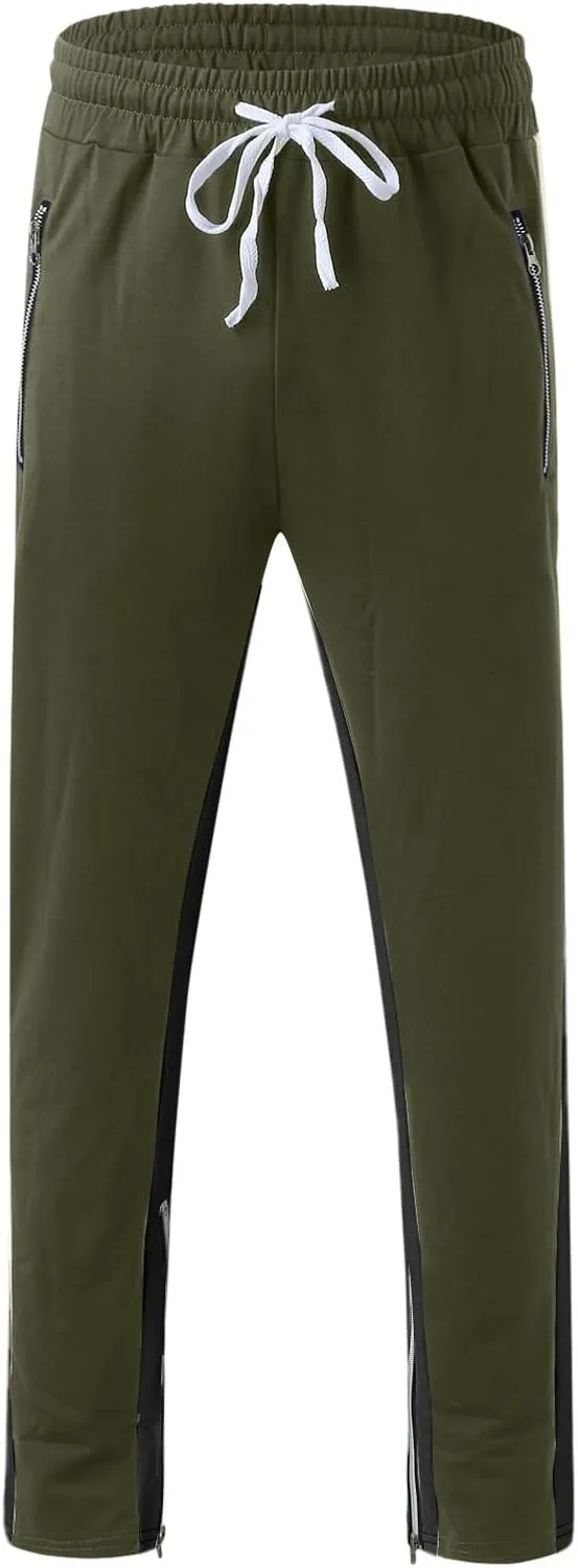 Big and Tall Sweatpants for Men Cargo Sweatpants Stretch Elastic Waist Baggy Workout Jogger Pants Drawstring Straight