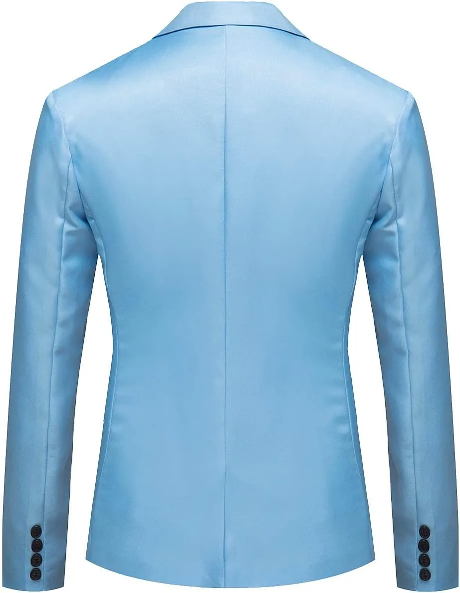 Blazer for Men Slim Fit Suit Jacket Sport Coats Formal Dress Jackets Solid One Button Notched Lapel Tuxedo Blazer