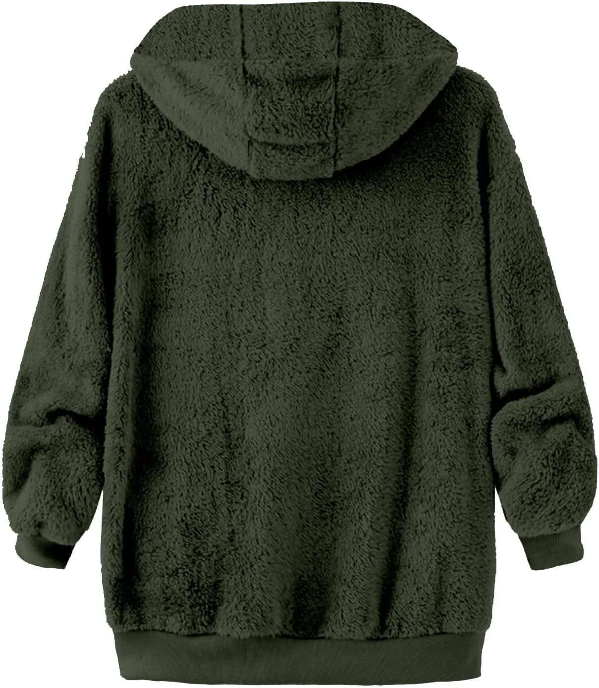 Cambkatl Men's Fuzzy Sherpa Hoodie Jacket Full Zip Up Fleece Long Sleeve Loose Soft Hooded Sweatshirt Athletic Sports Coat