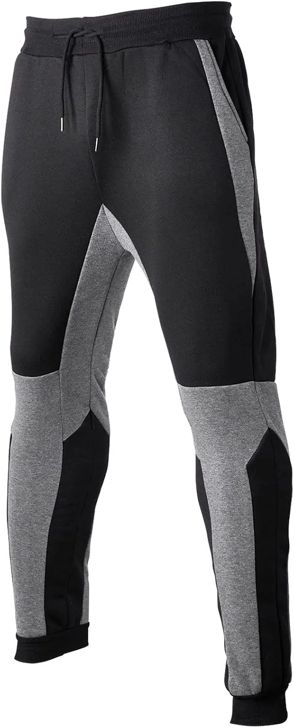 Cargo Sweatpants for Men Baggy Joggers Warm Fleece Heavyweight Gym Athletic Running Track 5 Pocket Winter Sweat Pants