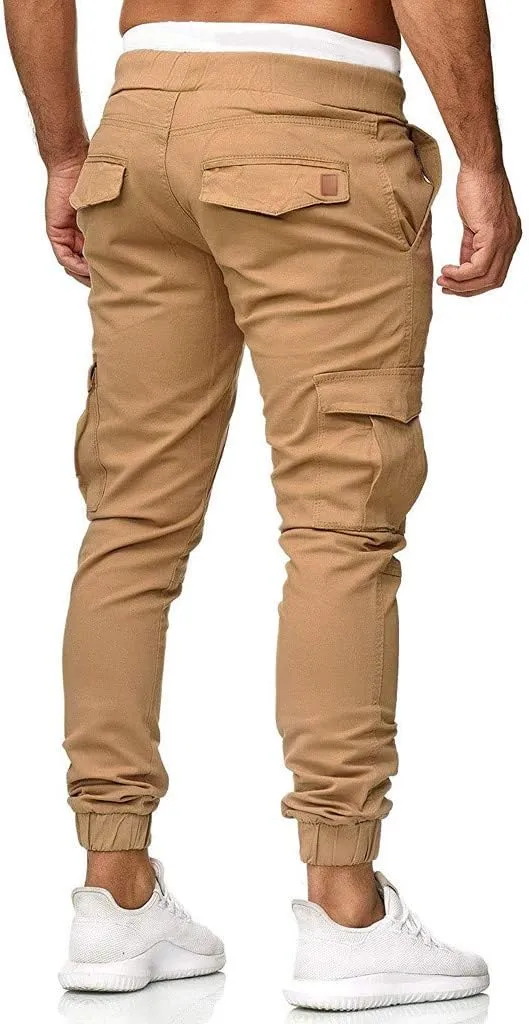 Cargo Trousers for Men Men Joggers Pants Loose Fit Men's Classic-Fit Expandable-Waist Flat-Front Pant Golf Joggers
