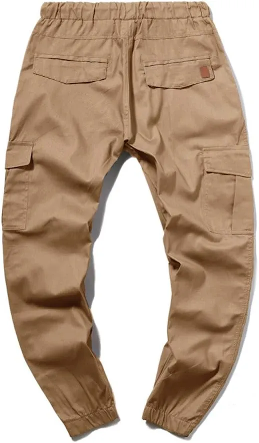Cargo Trousers for Men Men Joggers Pants Loose Fit Men's Classic-Fit Expandable-Waist Flat-Front Pant Golf Joggers
