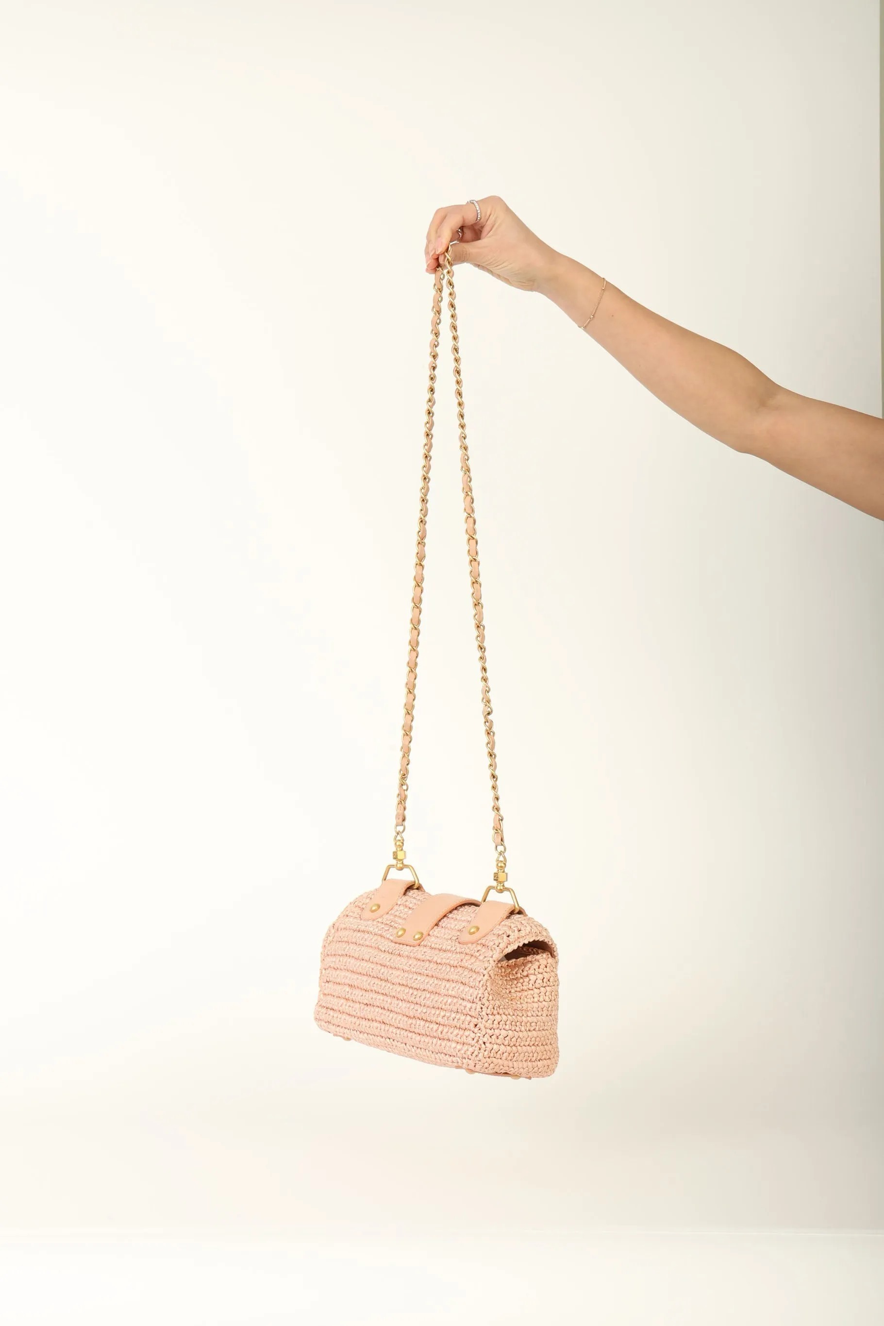 Chanel 2005 Raffia Chain Shoulder Bag