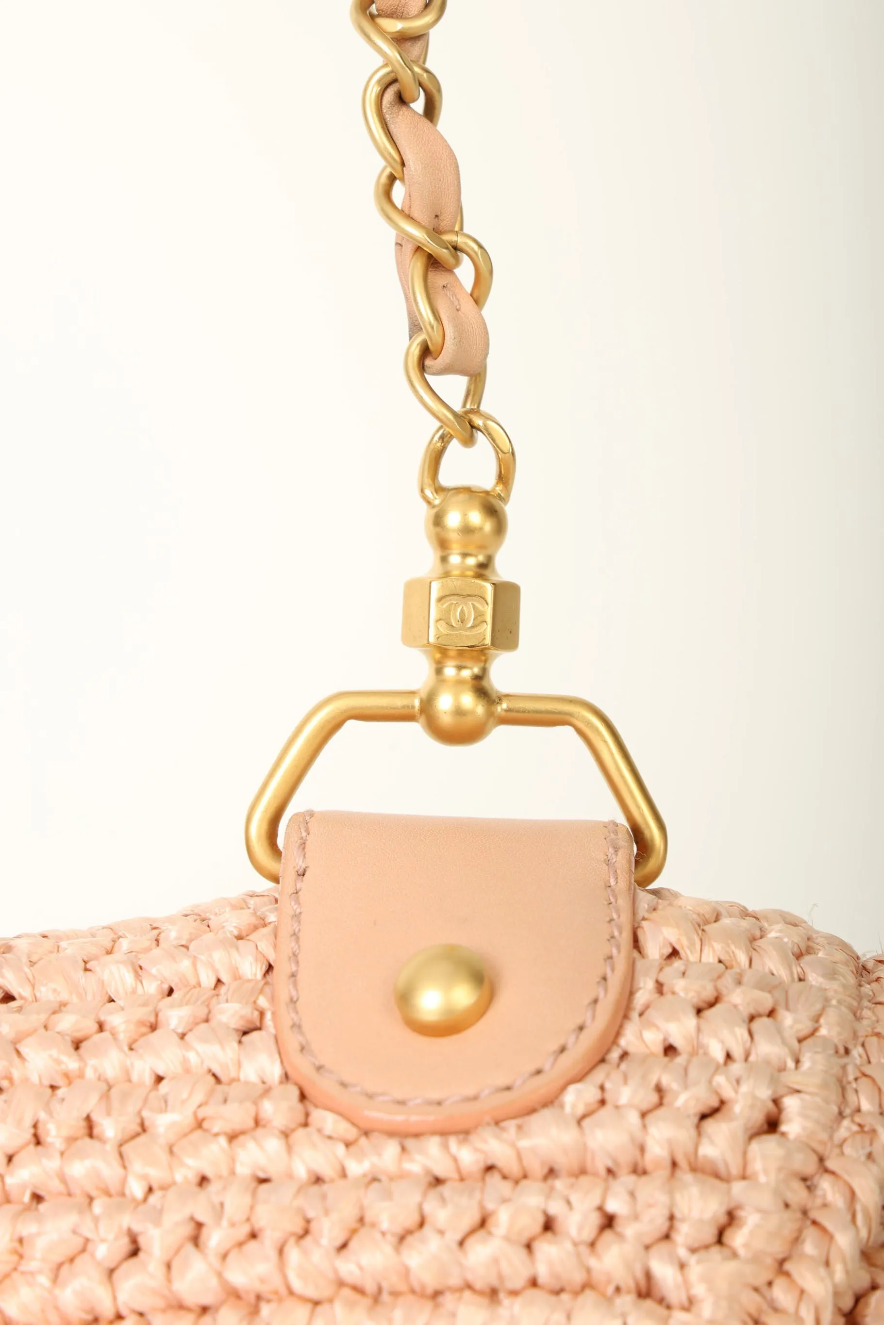 Chanel 2005 Raffia Chain Shoulder Bag