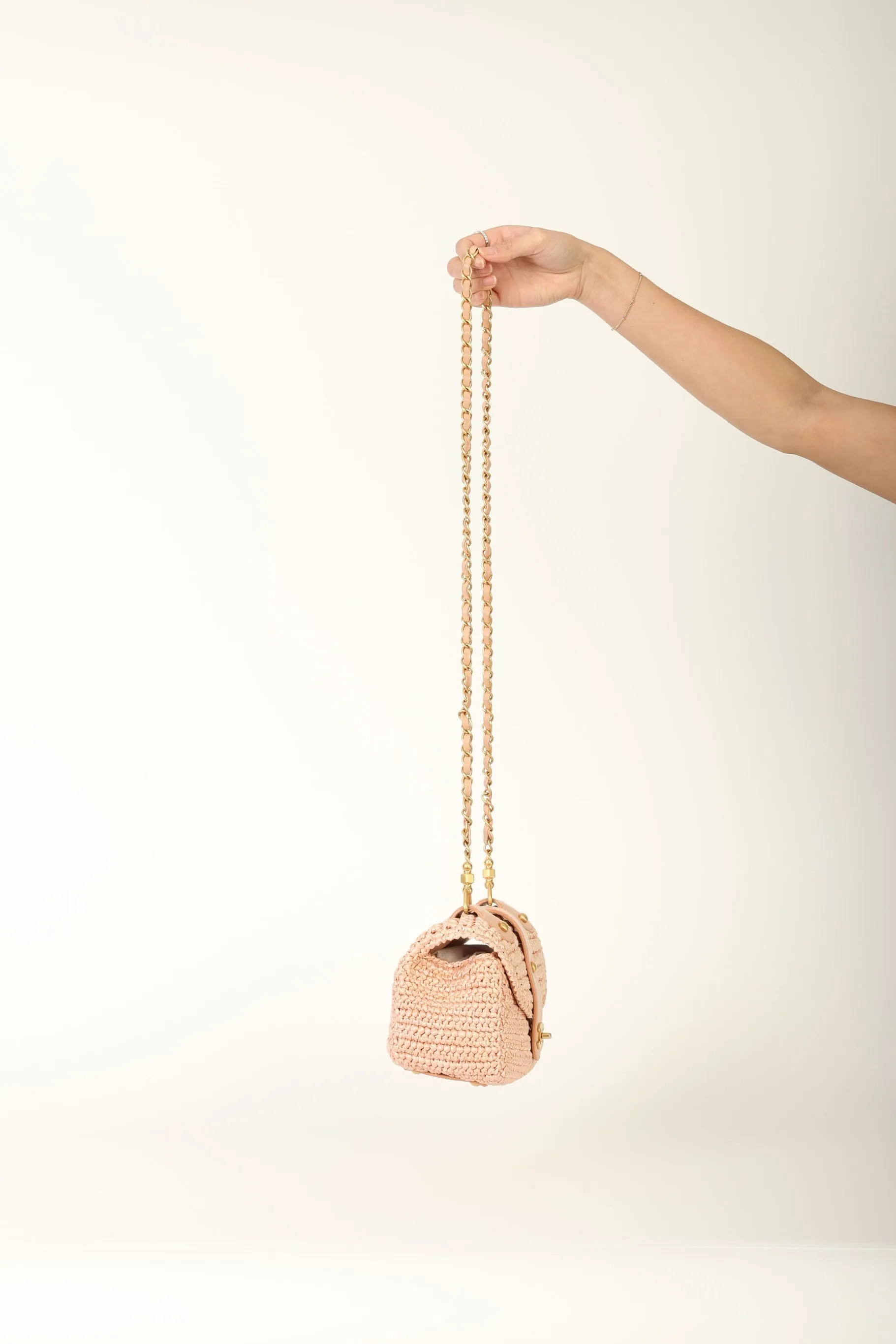 Chanel 2005 Raffia Chain Shoulder Bag