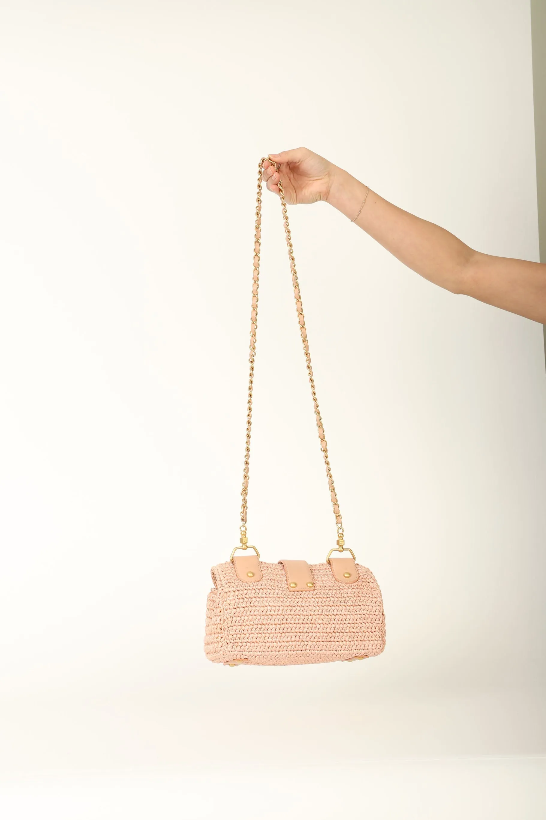 Chanel 2005 Raffia Chain Shoulder Bag
