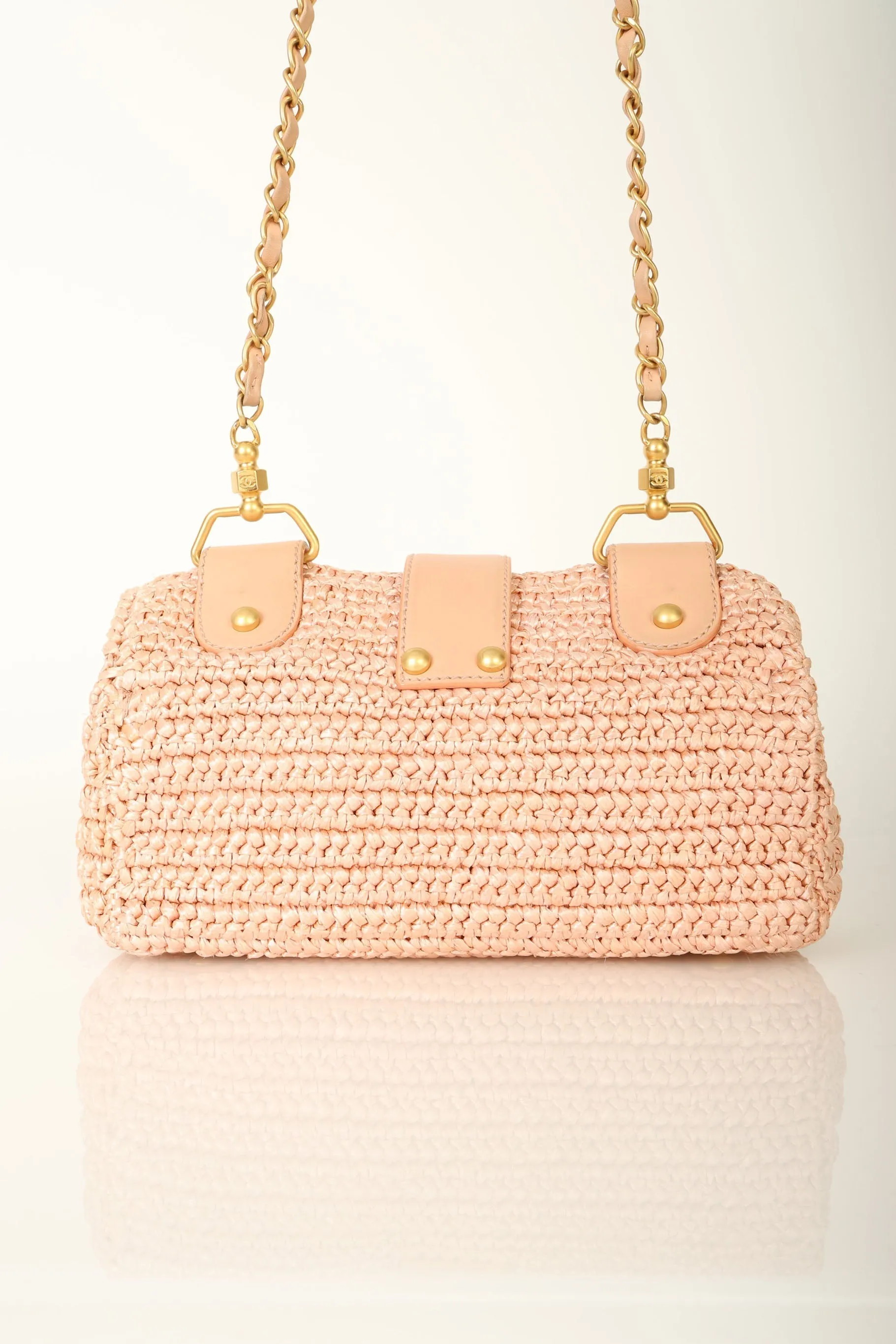 Chanel 2005 Raffia Chain Shoulder Bag