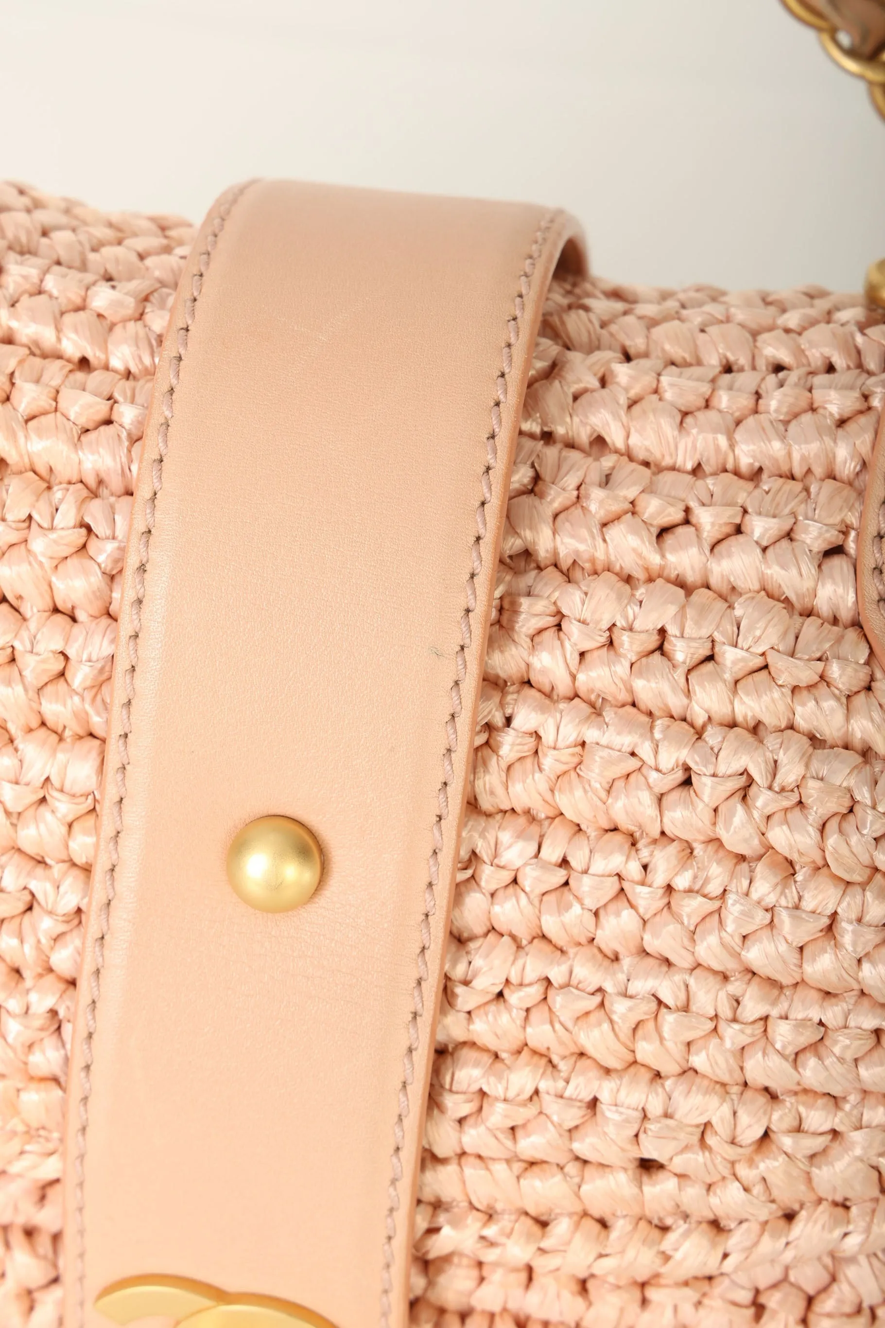 Chanel 2005 Raffia Chain Shoulder Bag
