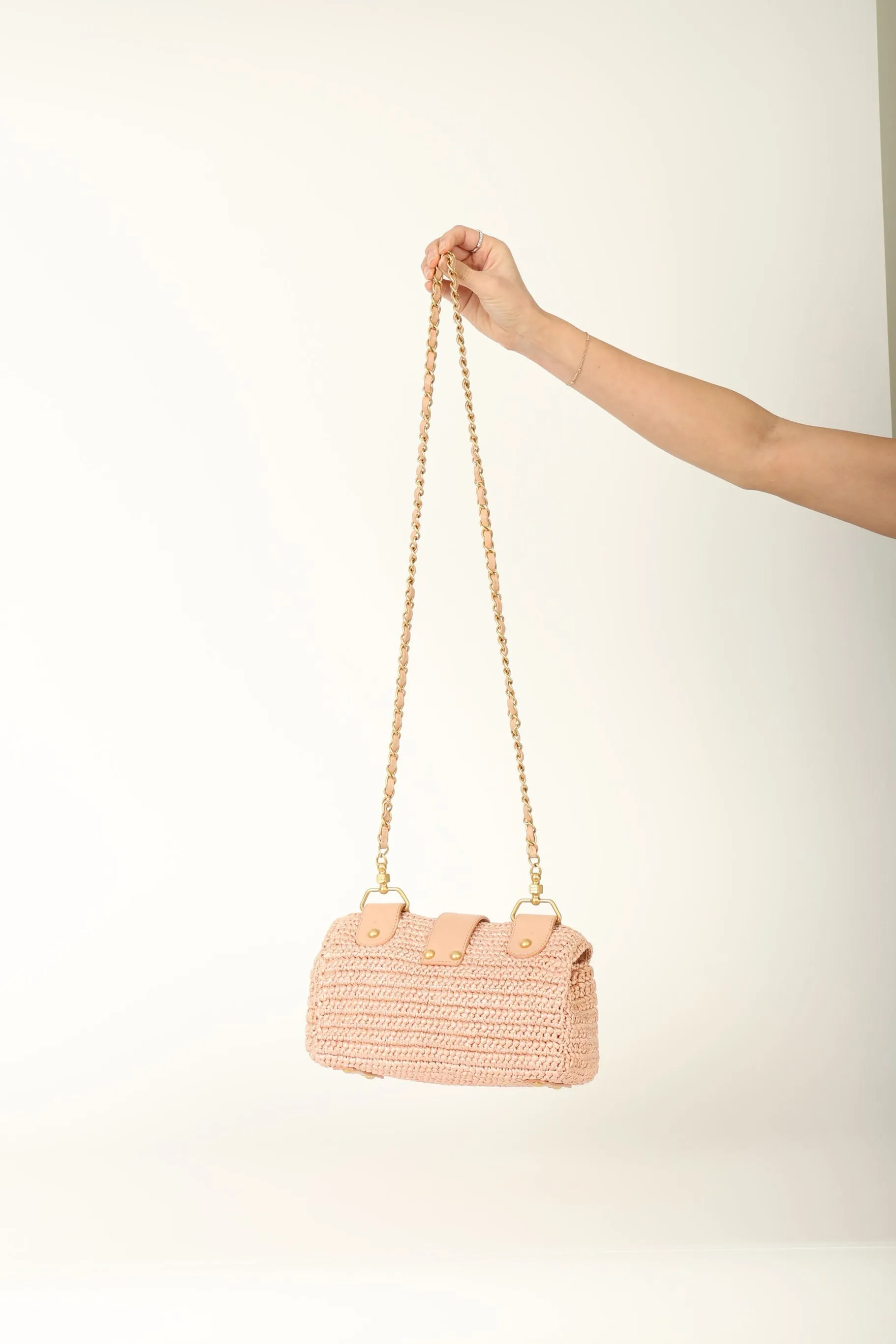 Chanel 2005 Raffia Chain Shoulder Bag