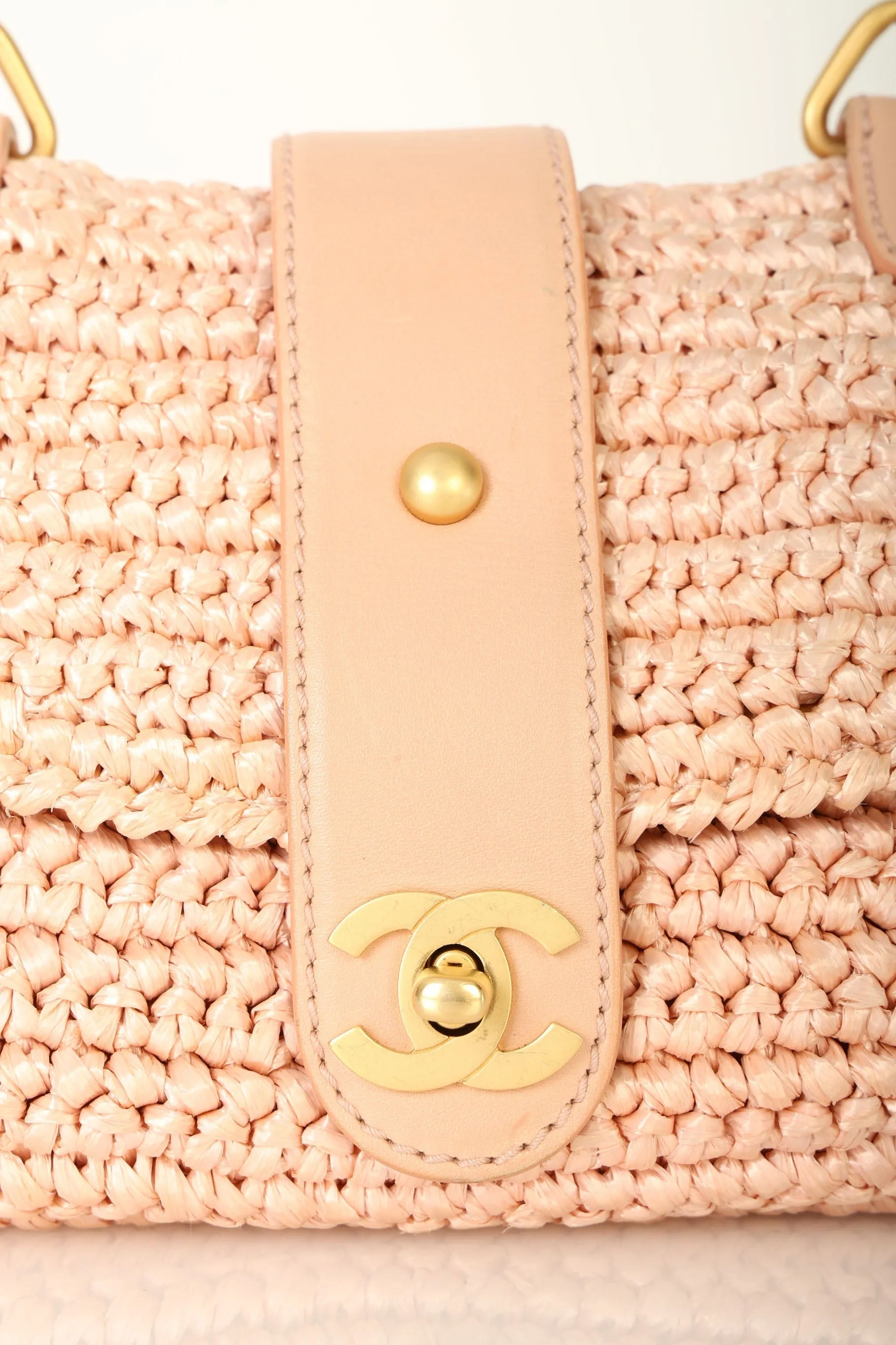 Chanel 2005 Raffia Chain Shoulder Bag