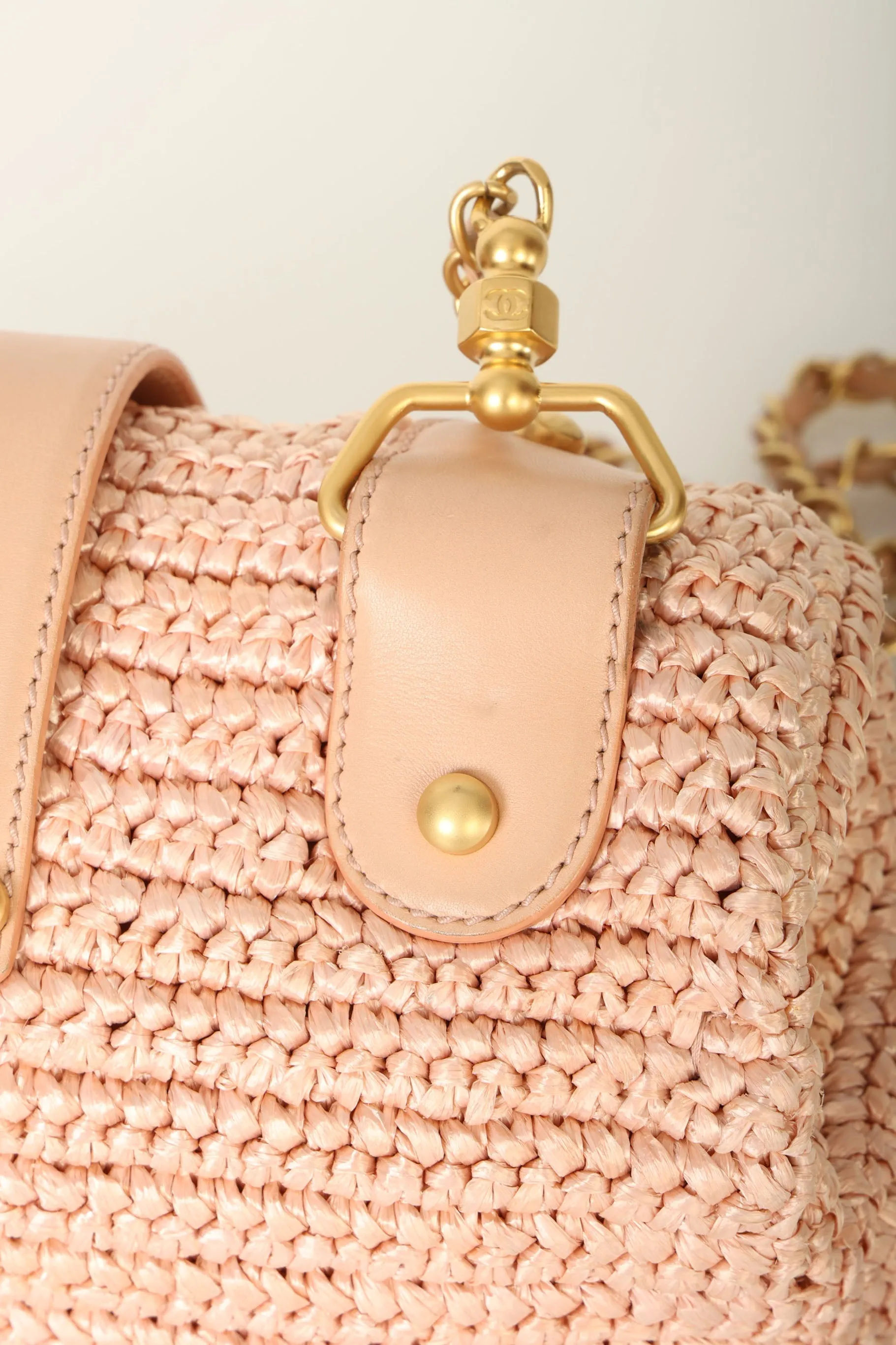 Chanel 2005 Raffia Chain Shoulder Bag