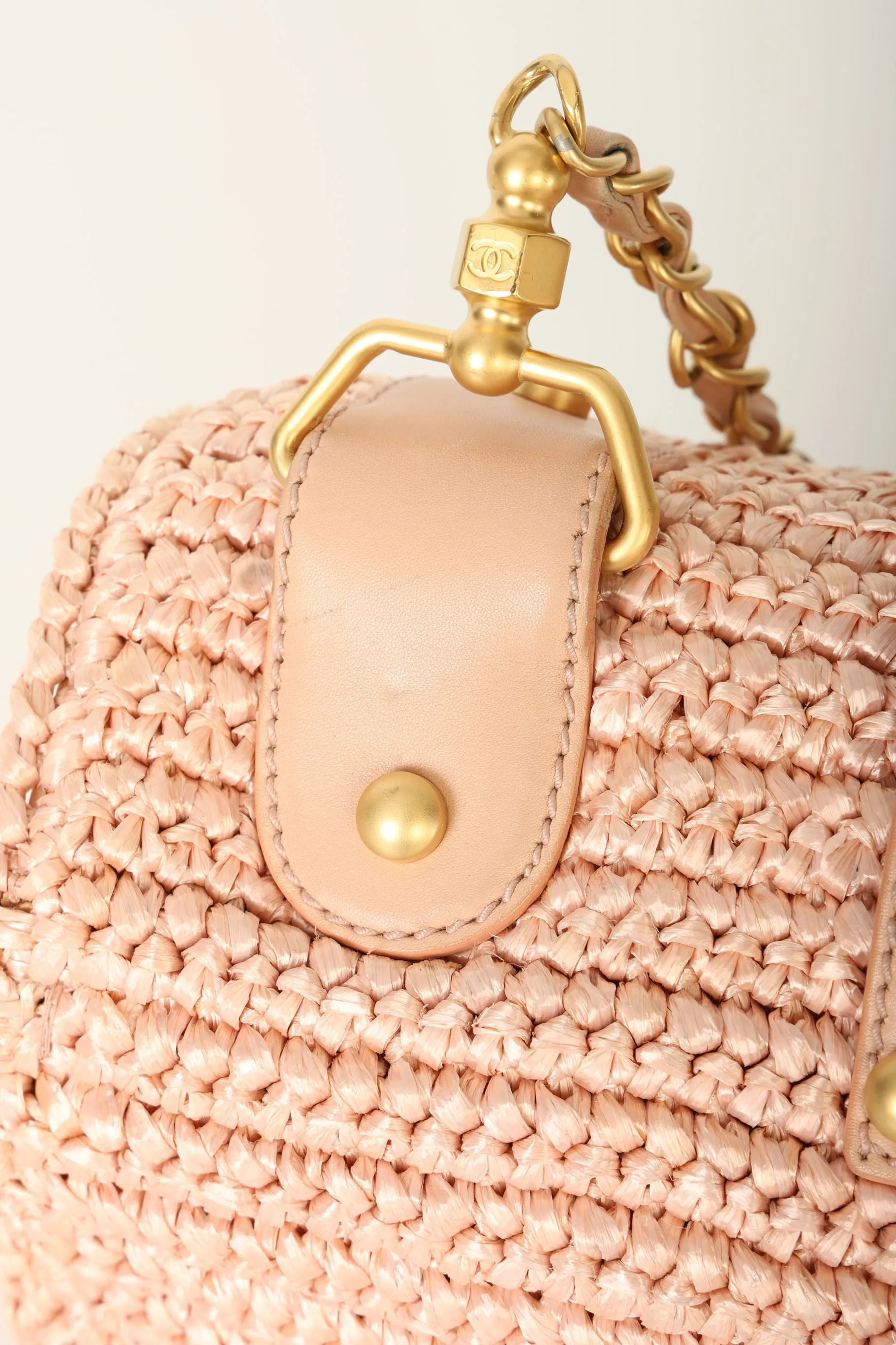 Chanel 2005 Raffia Chain Shoulder Bag
