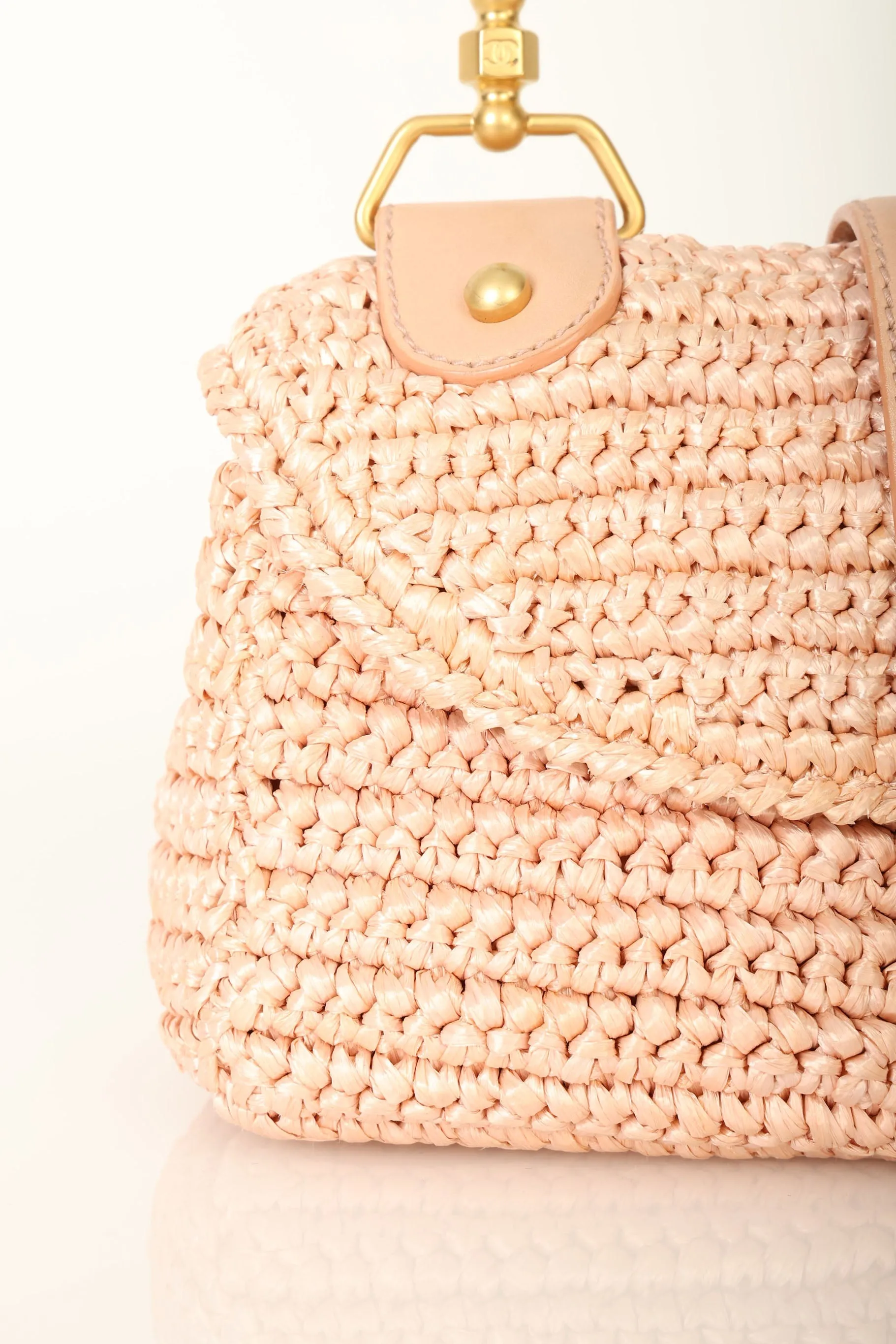 Chanel 2005 Raffia Chain Shoulder Bag