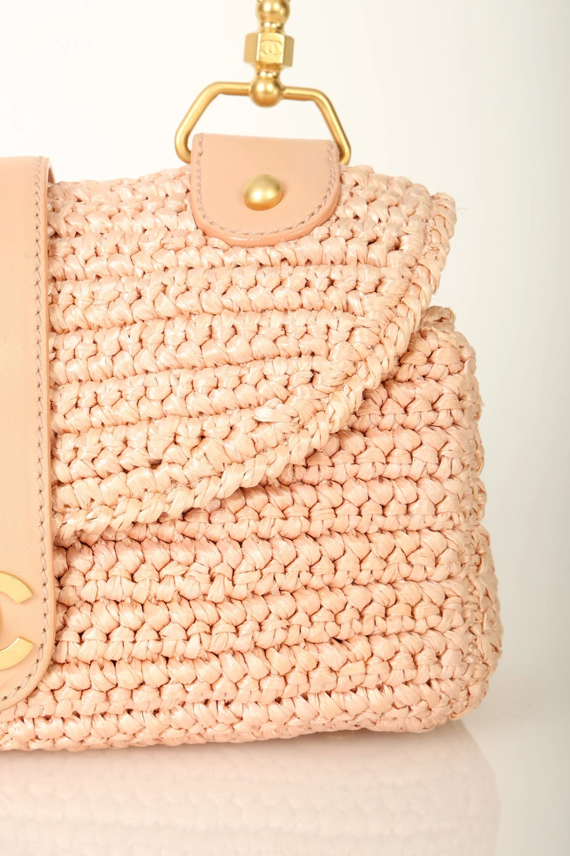 Chanel 2005 Raffia Chain Shoulder Bag