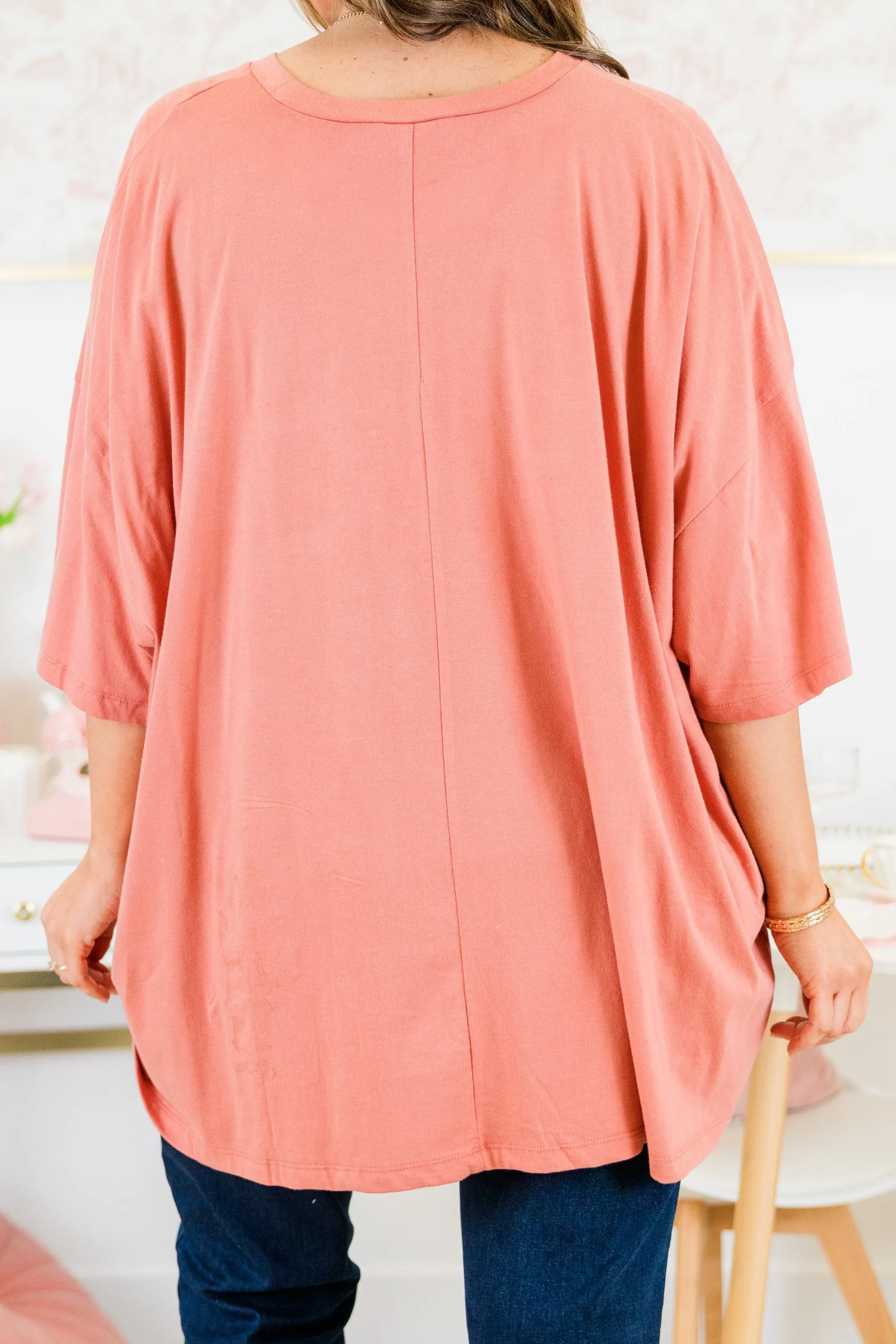 Check Yes Or No Boyfriend Tee, Ash Rose