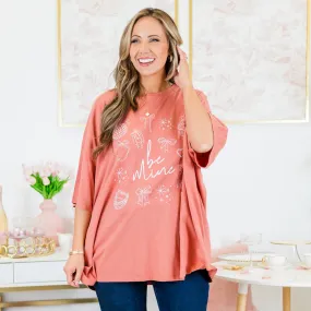 Check Yes Or No Boyfriend Tee, Ash Rose