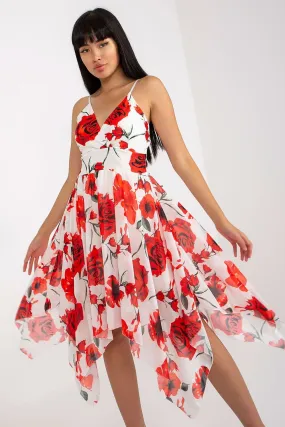 Chic Asymmetrical Summer Dress with Adjustable Straps and Padded Support