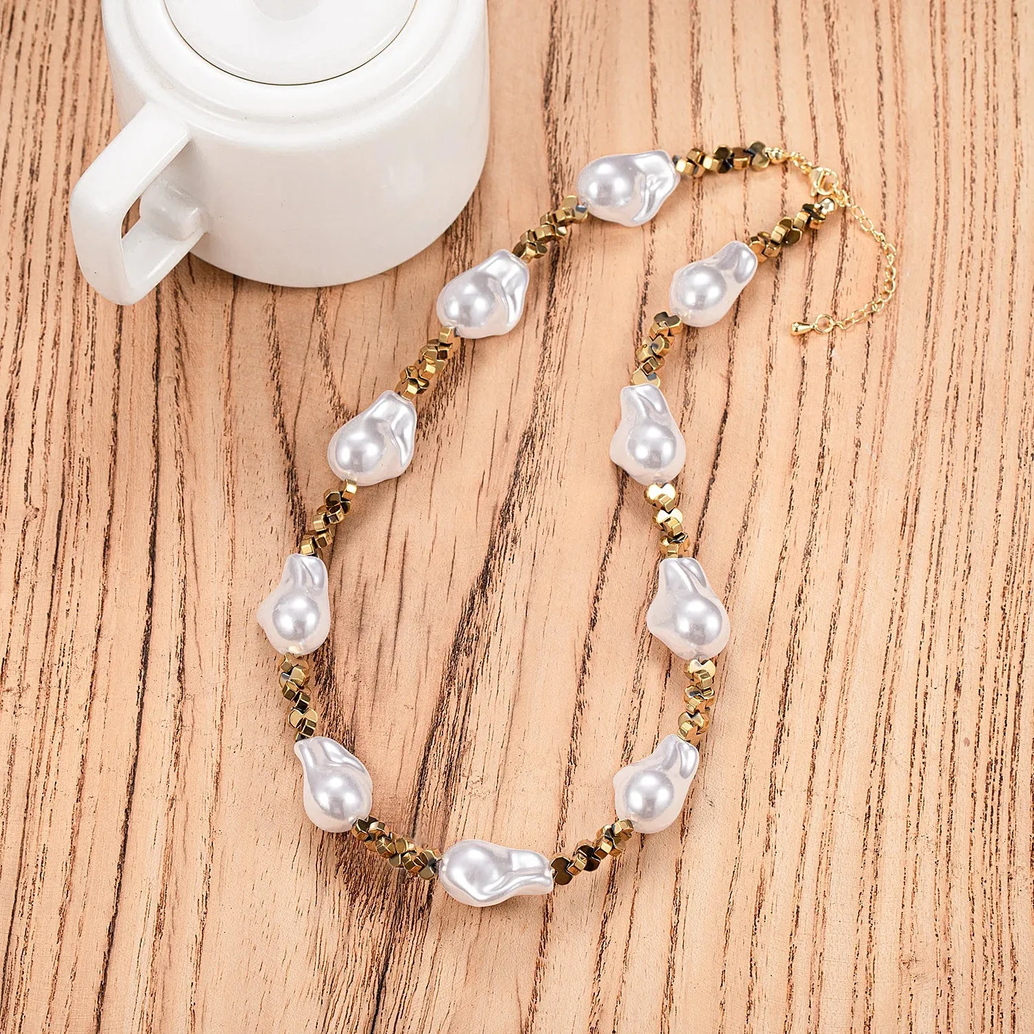 Elegant Pearl Long Necklace