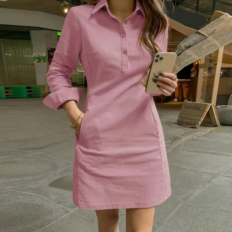 Elegant VONDA Women's Buttoned Shirt Mini Sundress: Stylish Summer Fashion