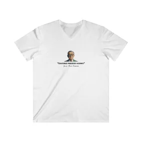 Existence Precedes - Sartre Men’s V-neck T-shirt