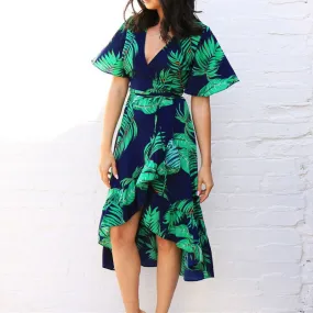 Floral Print Boho Style Summer Beach Dress