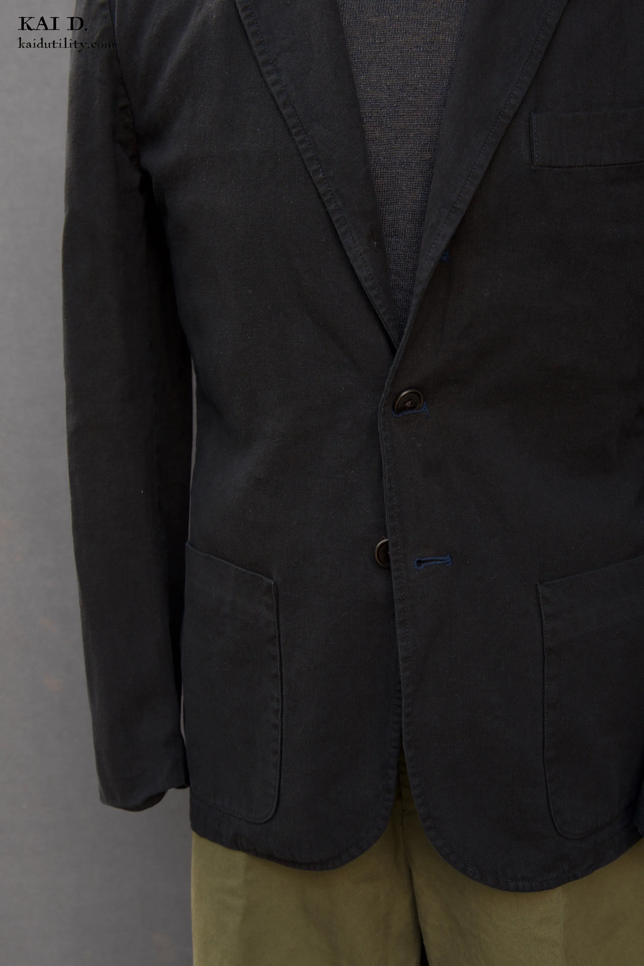 Garment Dyed Shoemaker Jacket - Black -  L