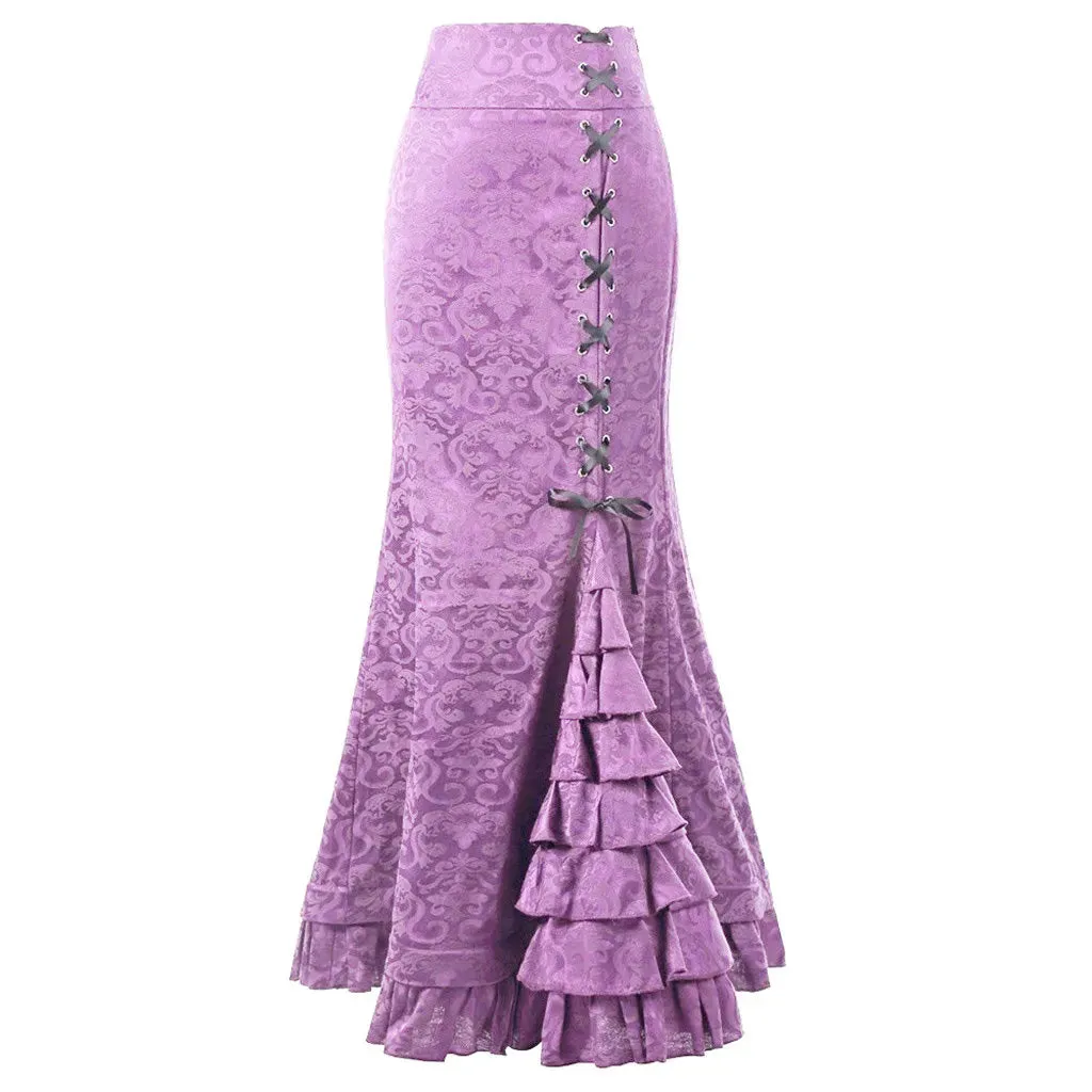 Goth Vintage Women Trumpet Mermaid Skirts