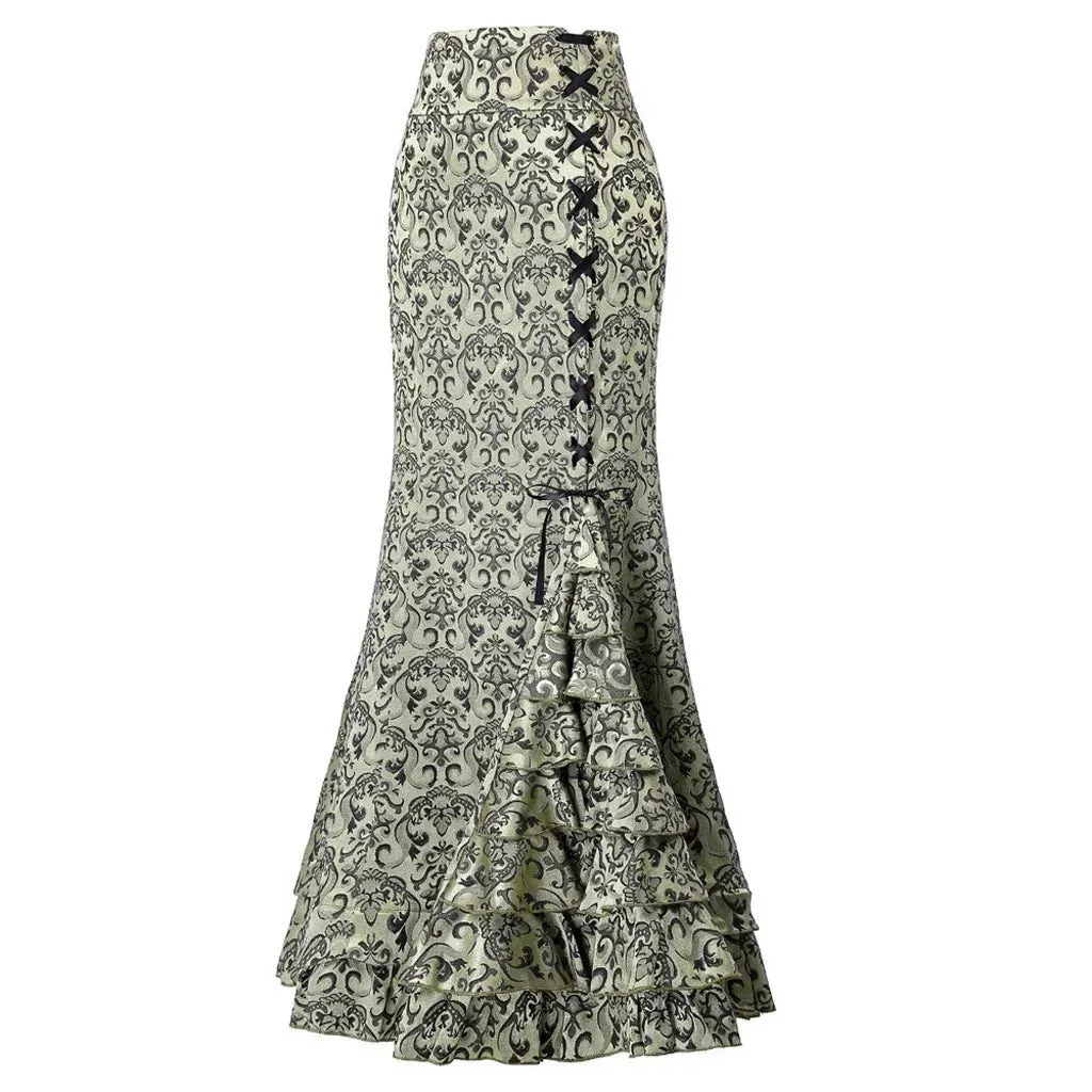 Goth Vintage Women Trumpet Mermaid Skirts