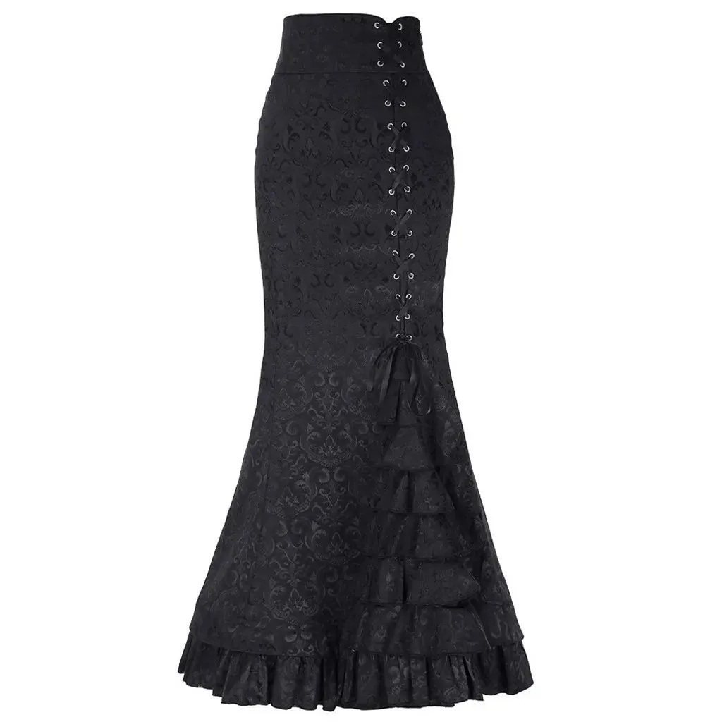 Goth Vintage Women Trumpet Mermaid Skirts