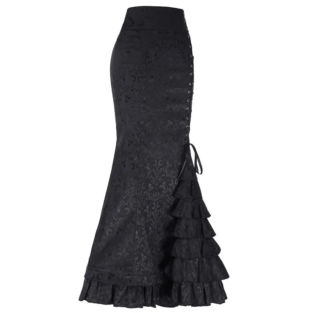 Goth Vintage Women Trumpet Mermaid Skirts