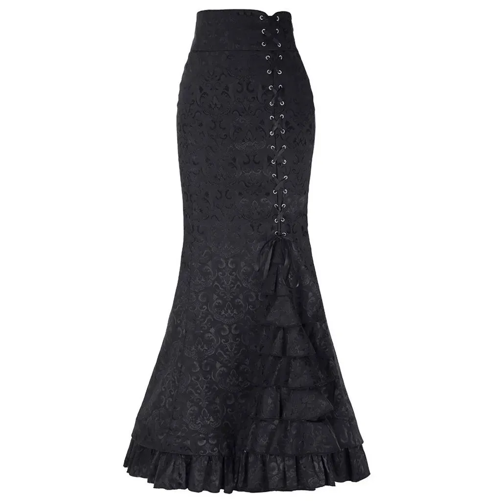 Goth Vintage Women Trumpet Mermaid Skirts