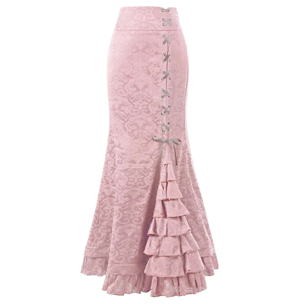 Goth Vintage Women Trumpet Mermaid Skirts