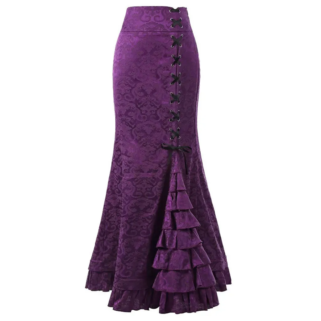 Goth Vintage Women Trumpet Mermaid Skirts