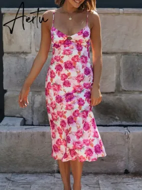 Hollow Out Sexy Straight Midi Elegant Summer Beach Pink Sundress Vestido Femme Robe Party Elegant Sleeveless Dress