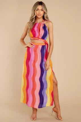 Janet Capri Multicolor Long Dress