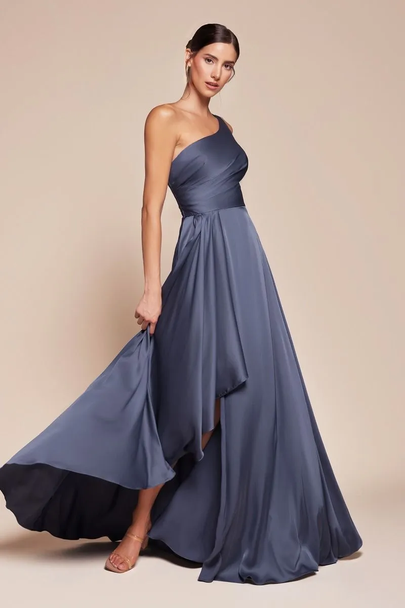 Ladivine 7450 Bridesmaids Dress Soft Satin one shoulder A line mother of the bride groom