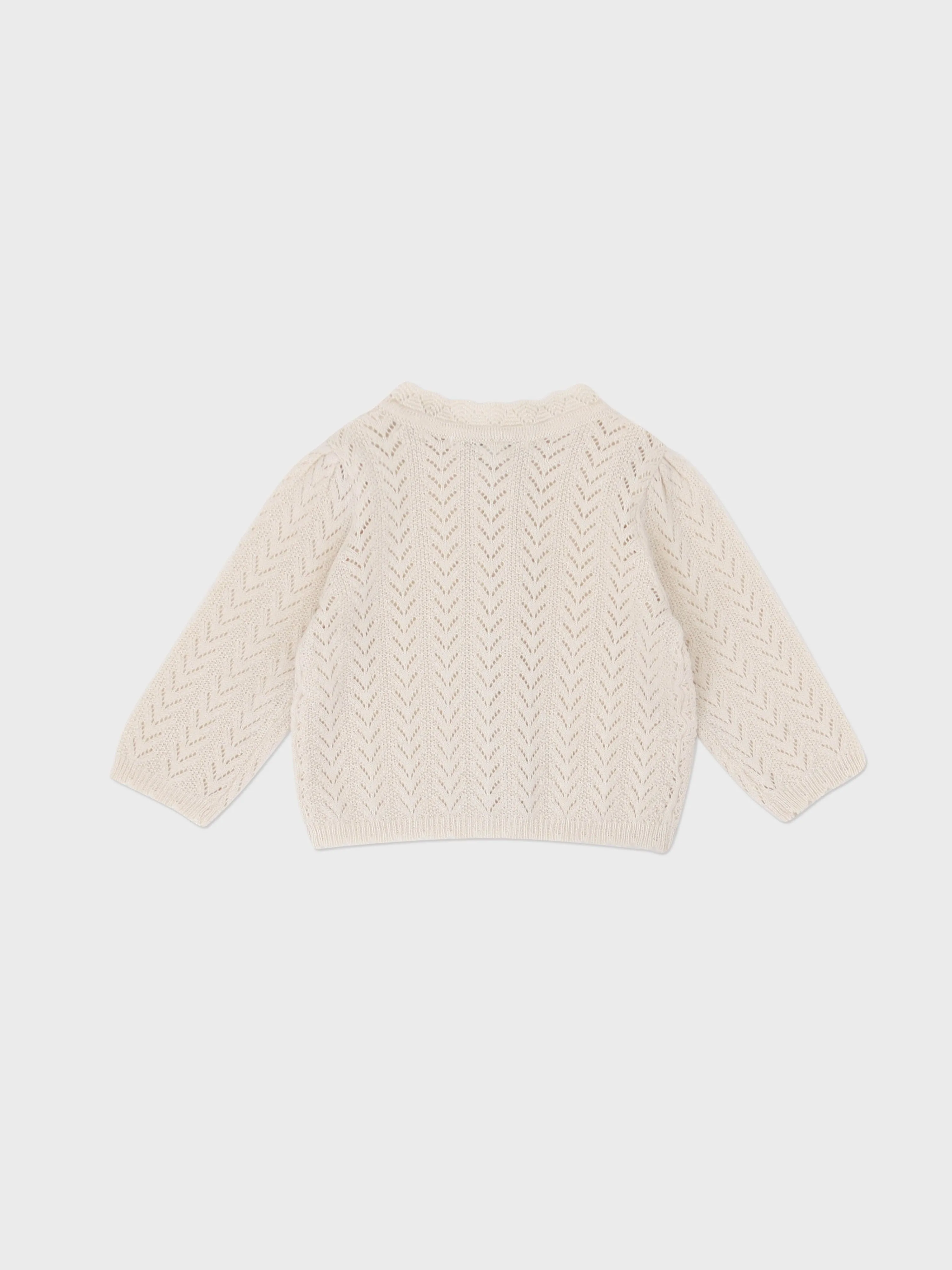Louisiella Baby Lanthe Knit Cardigan- Light Beige