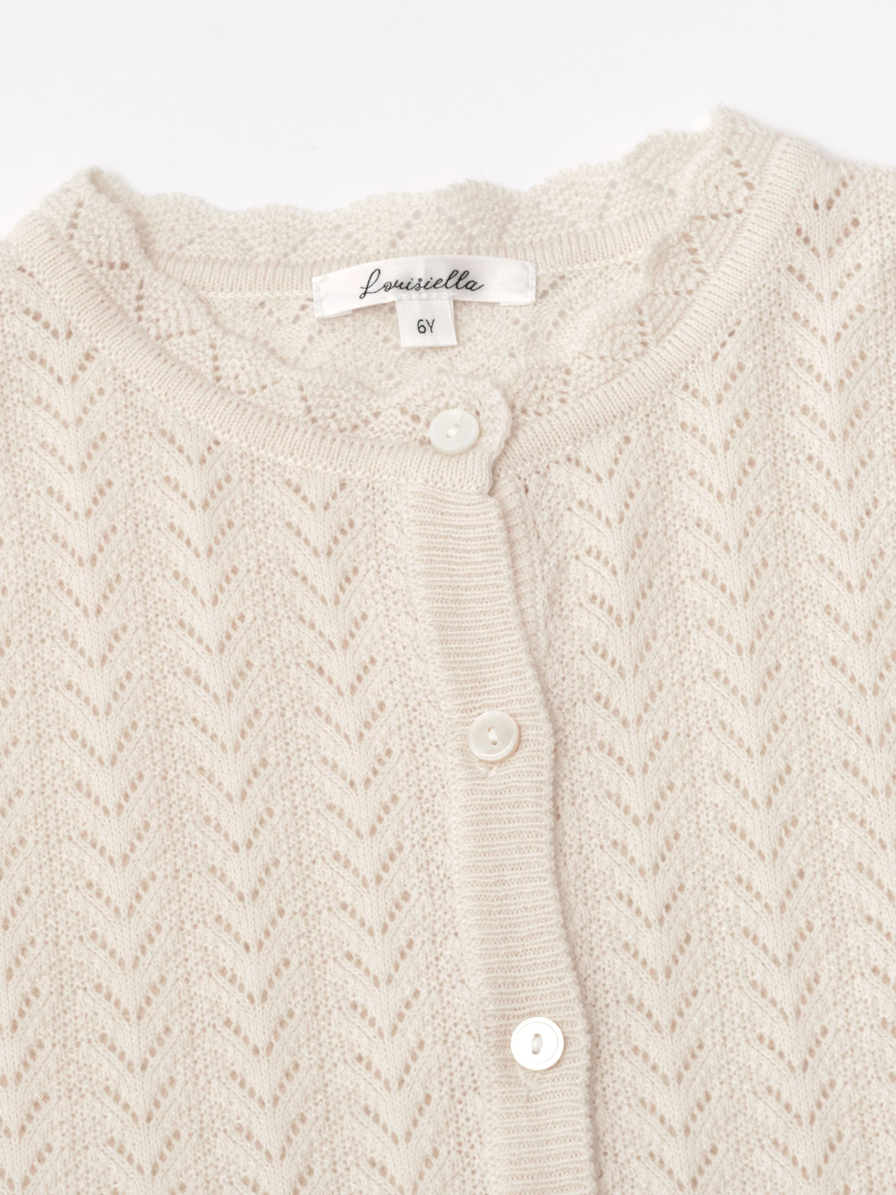 Louisiella Baby Lanthe Knit Cardigan- Light Beige