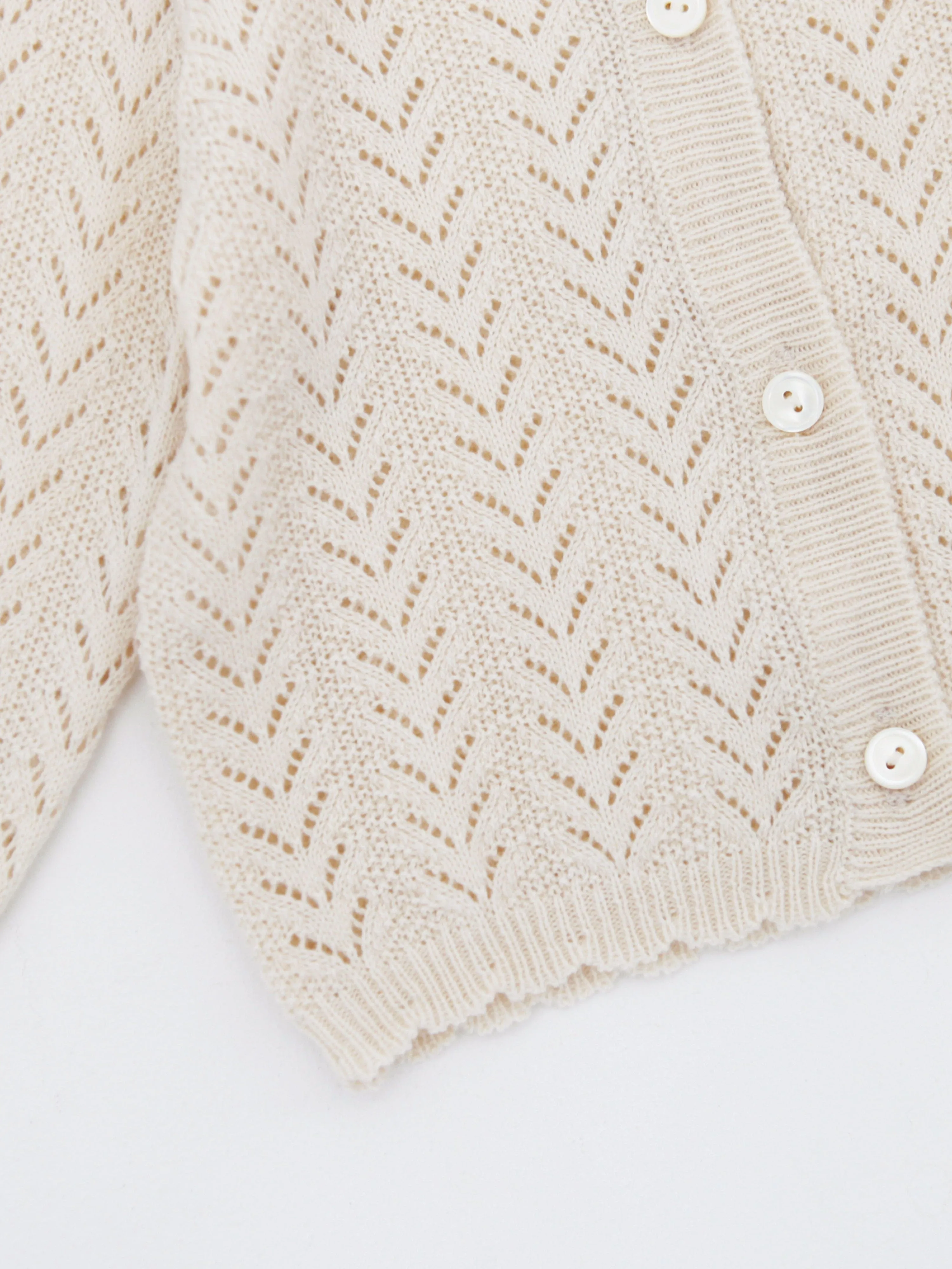 Louisiella Baby Lanthe Knit Cardigan- Light Beige