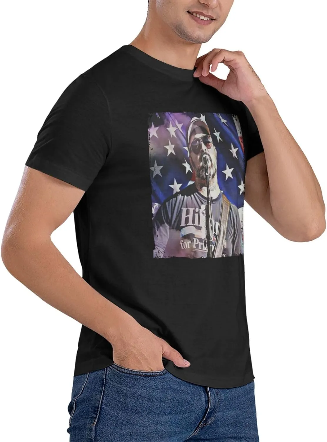 Men T Shirt Short Sleeve Crewneck Tee Summer Beach Tops Comfortable Cotton Shirt