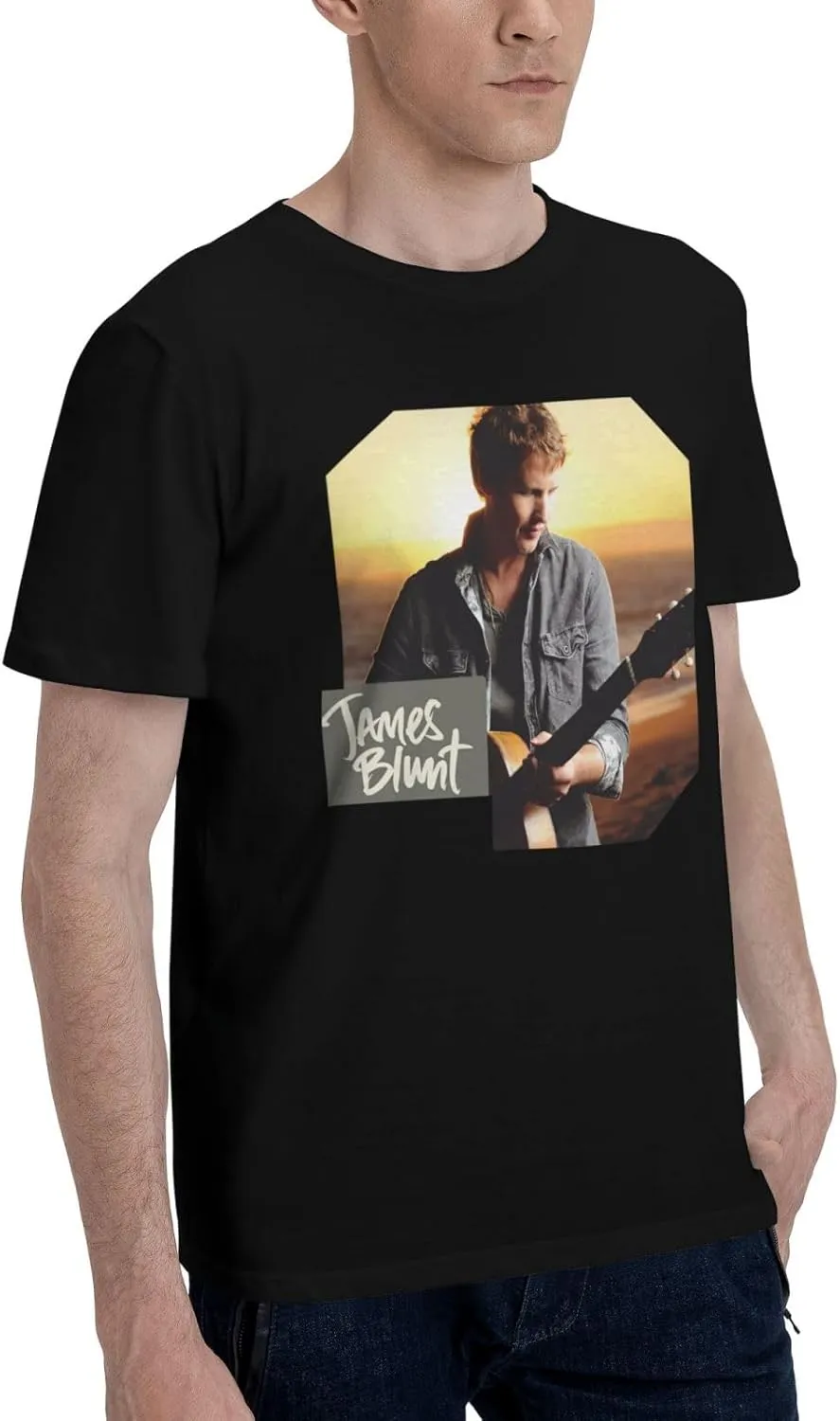 Men T Shirt Short Sleeve Crewneck Tee Summer Beach Tops Comfortable Cotton Shirt