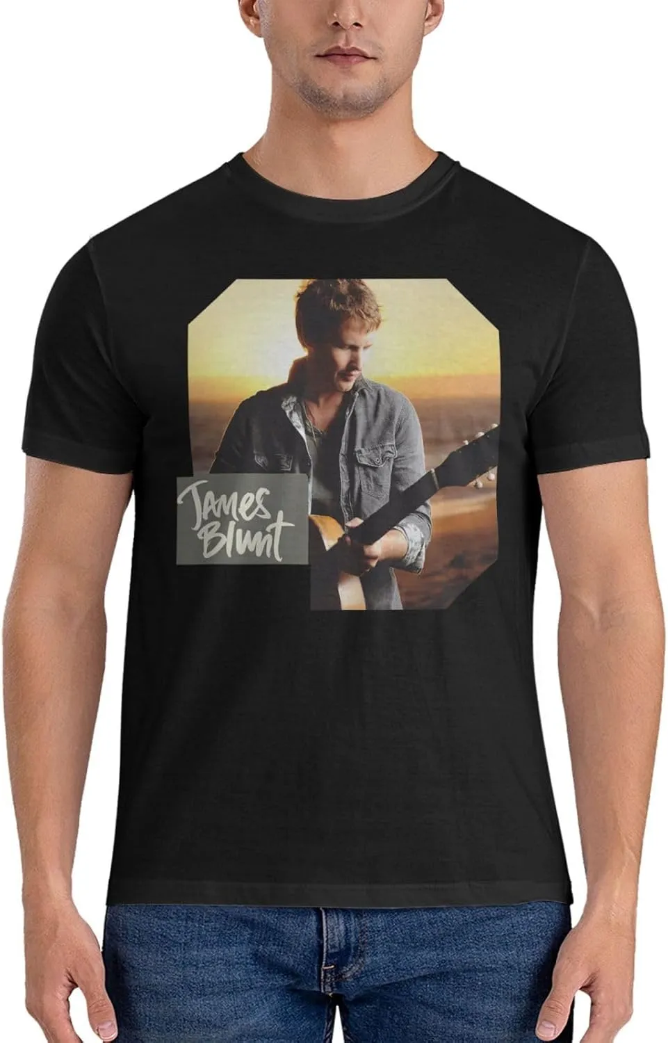 Men T Shirt Short Sleeve Crewneck Tee Summer Beach Tops Comfortable Cotton Shirt