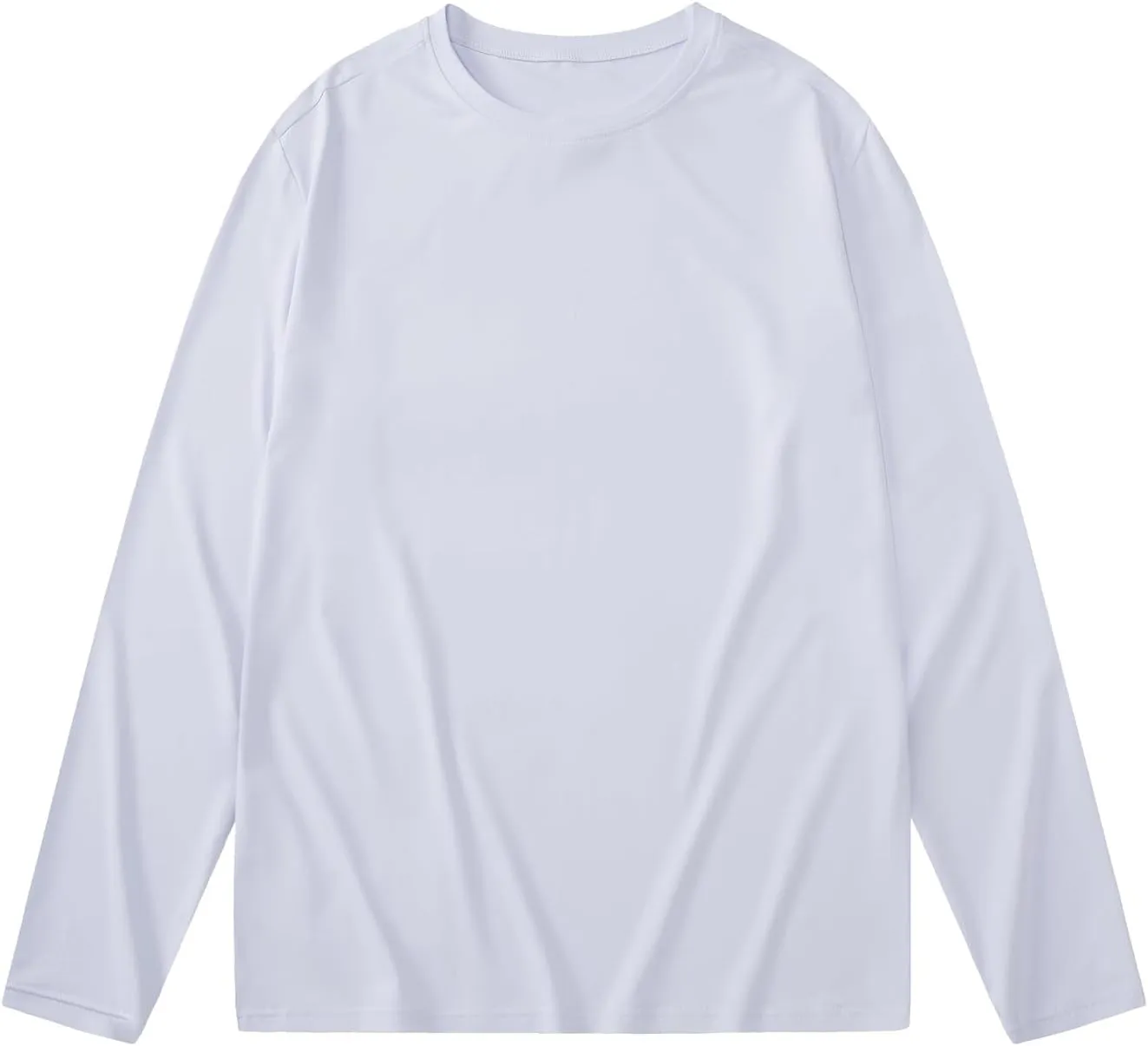 Mens Light Weight Sun Shirts UV Protection Long Sleeve Breathable Tshirts SPF Rash Guard for Fishing Hiking Running