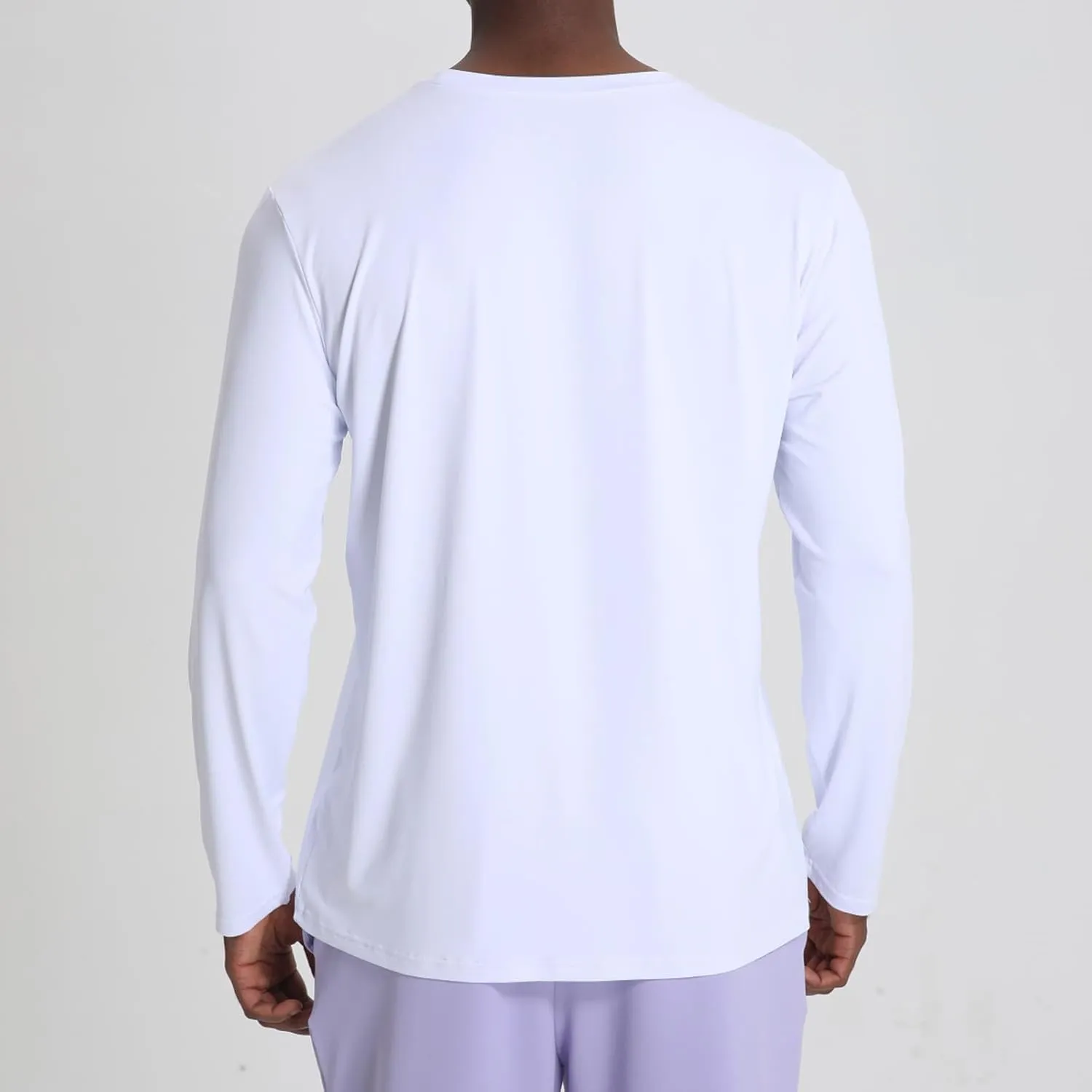 Mens Light Weight Sun Shirts UV Protection Long Sleeve Breathable Tshirts SPF Rash Guard for Fishing Hiking Running