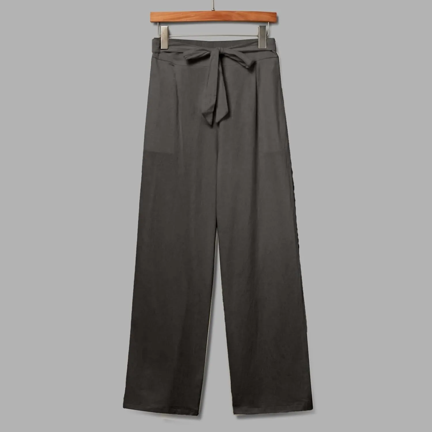 NBXNZWF Women's Cotton Linen Pants Casual Straight Leg Trousers Elastic Waist Lightweight Relaxed Fit Pants with Pockets