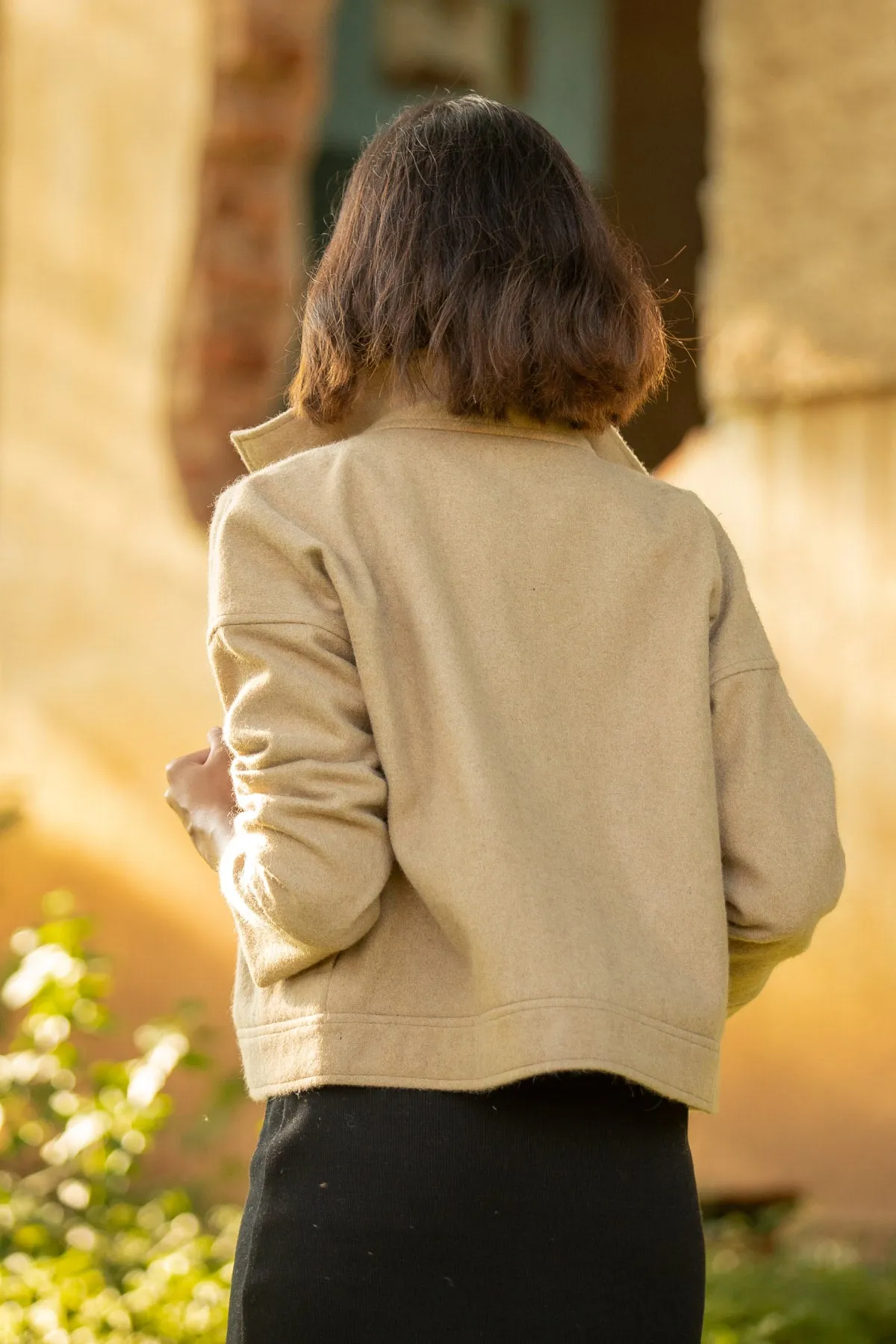 Orchid Camel Short Wool Jacket