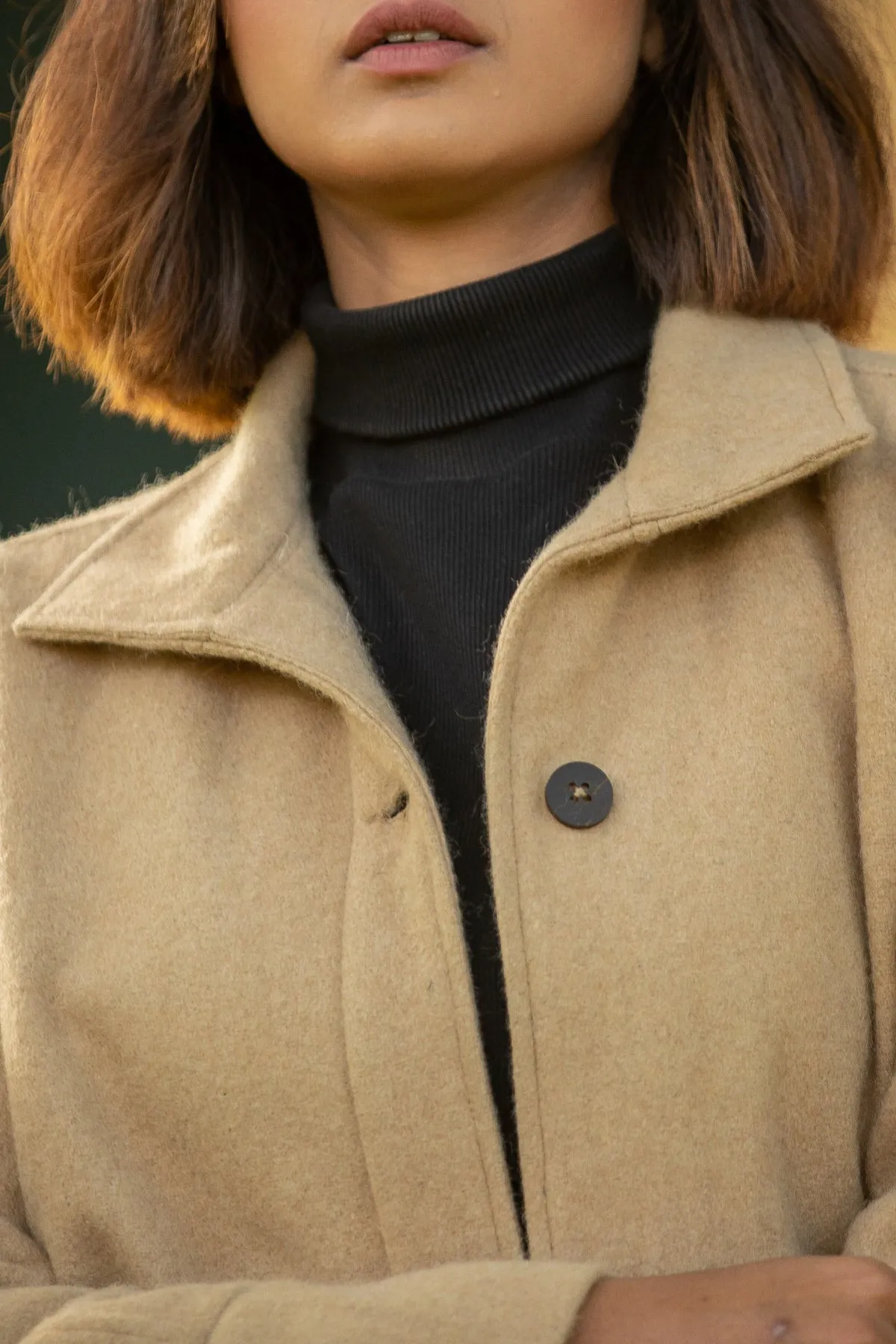 Orchid Camel Short Wool Jacket