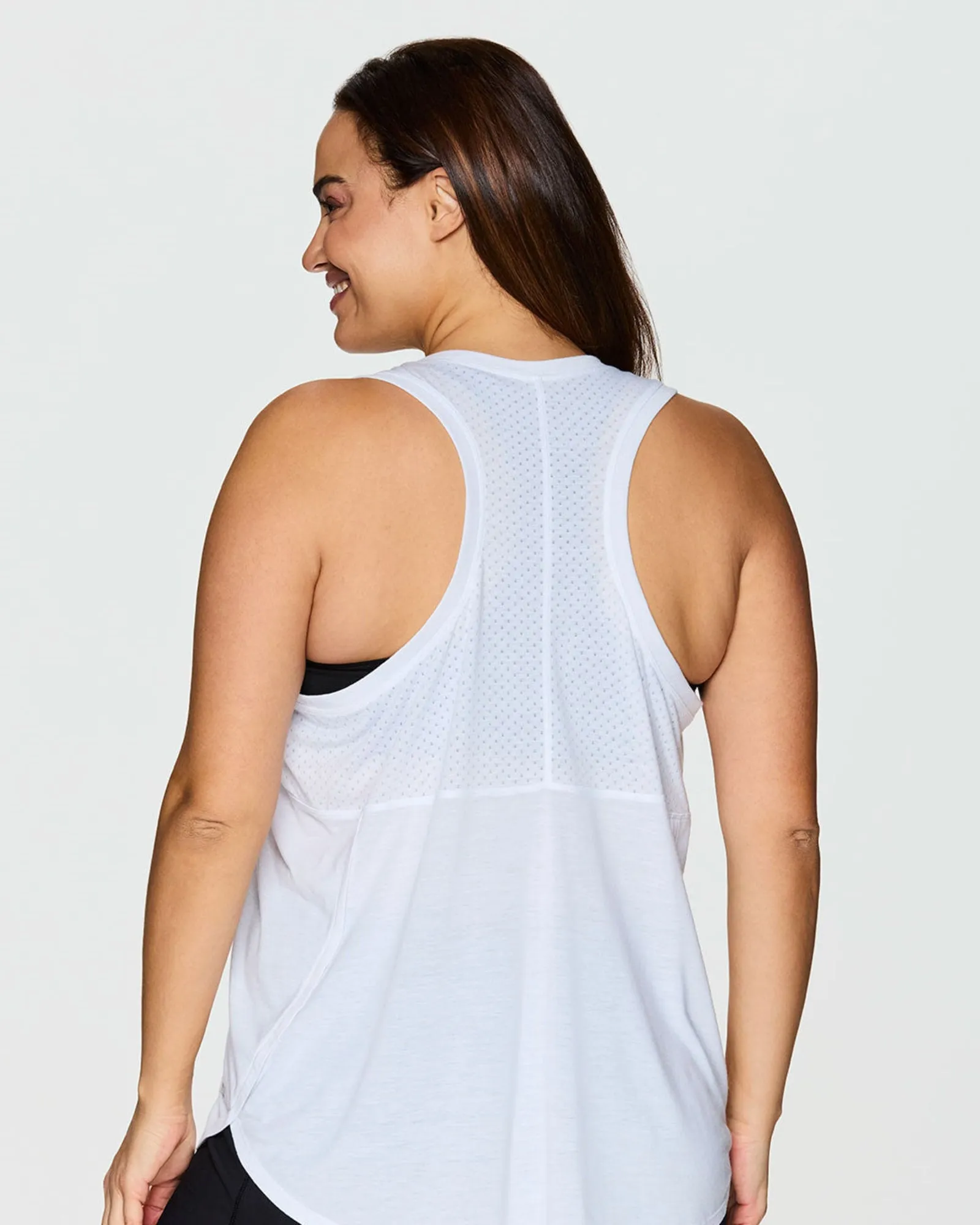Prime Breezy High Low Tank | White